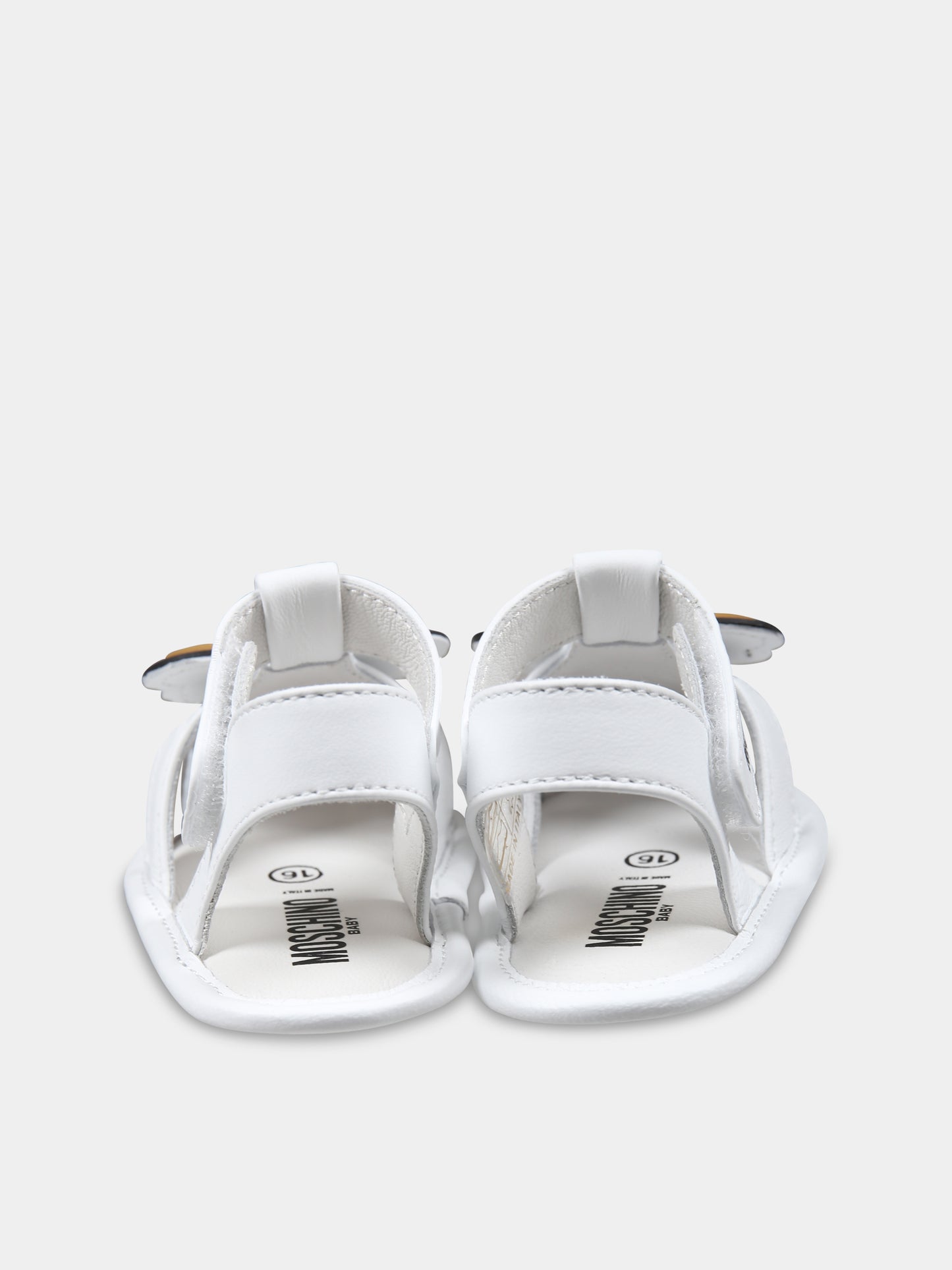 Ragnetti bianchi per neonati con Teddy Bear,Moschino Kids,80387 1