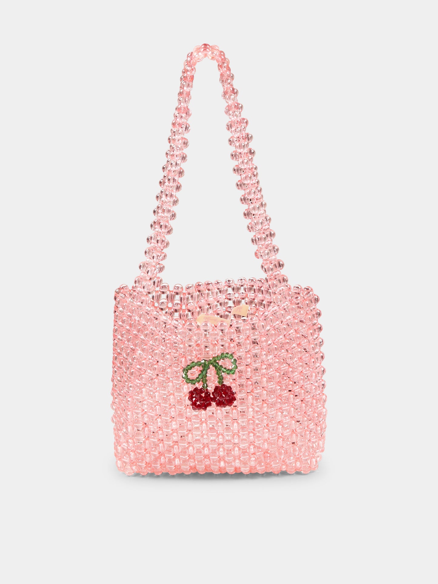 Pink bag for girl with cherries