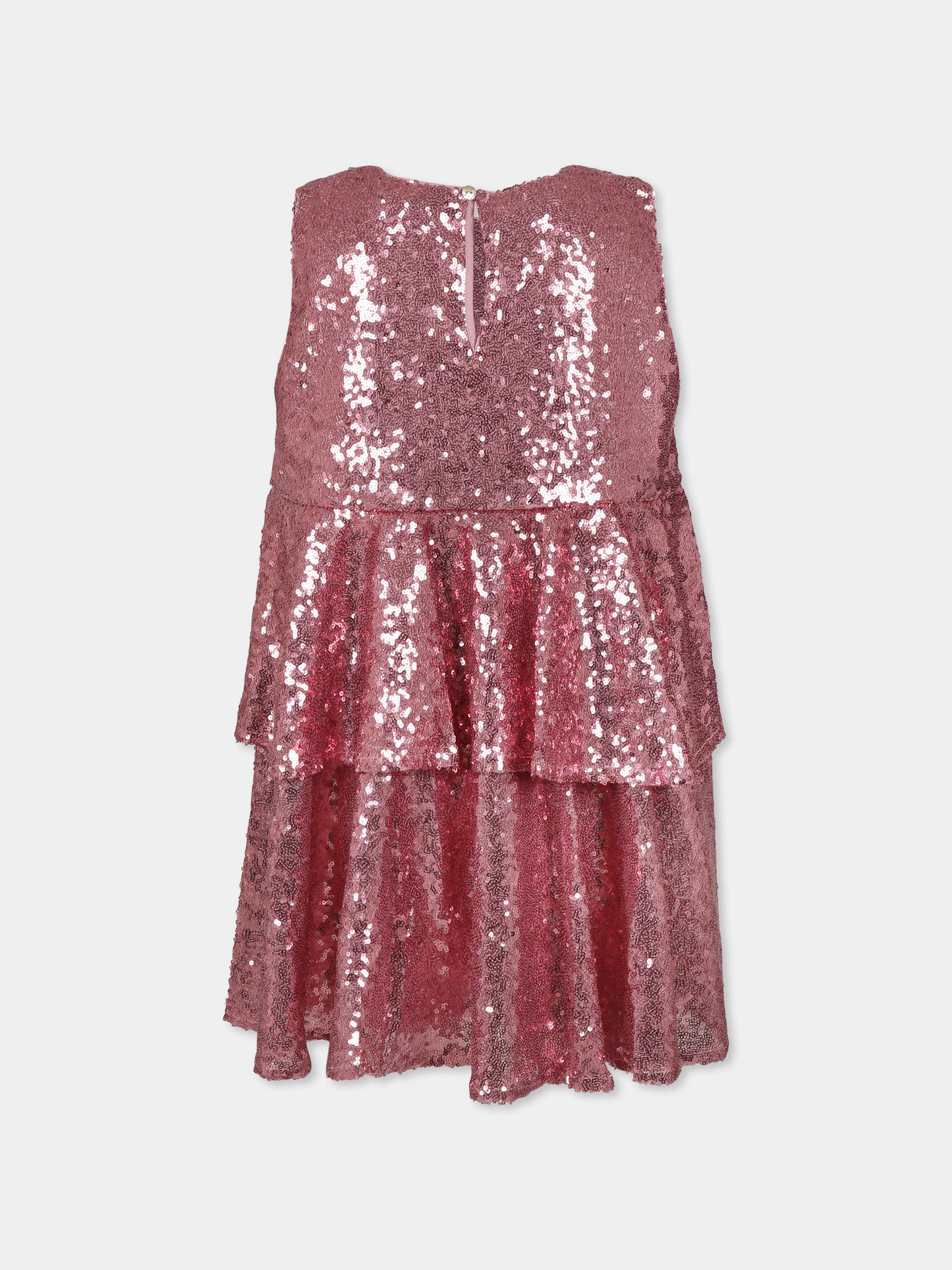 Vestito rosa per bambina con paillettes,Konges Sløjd,KS102203 MELLOW ROSE