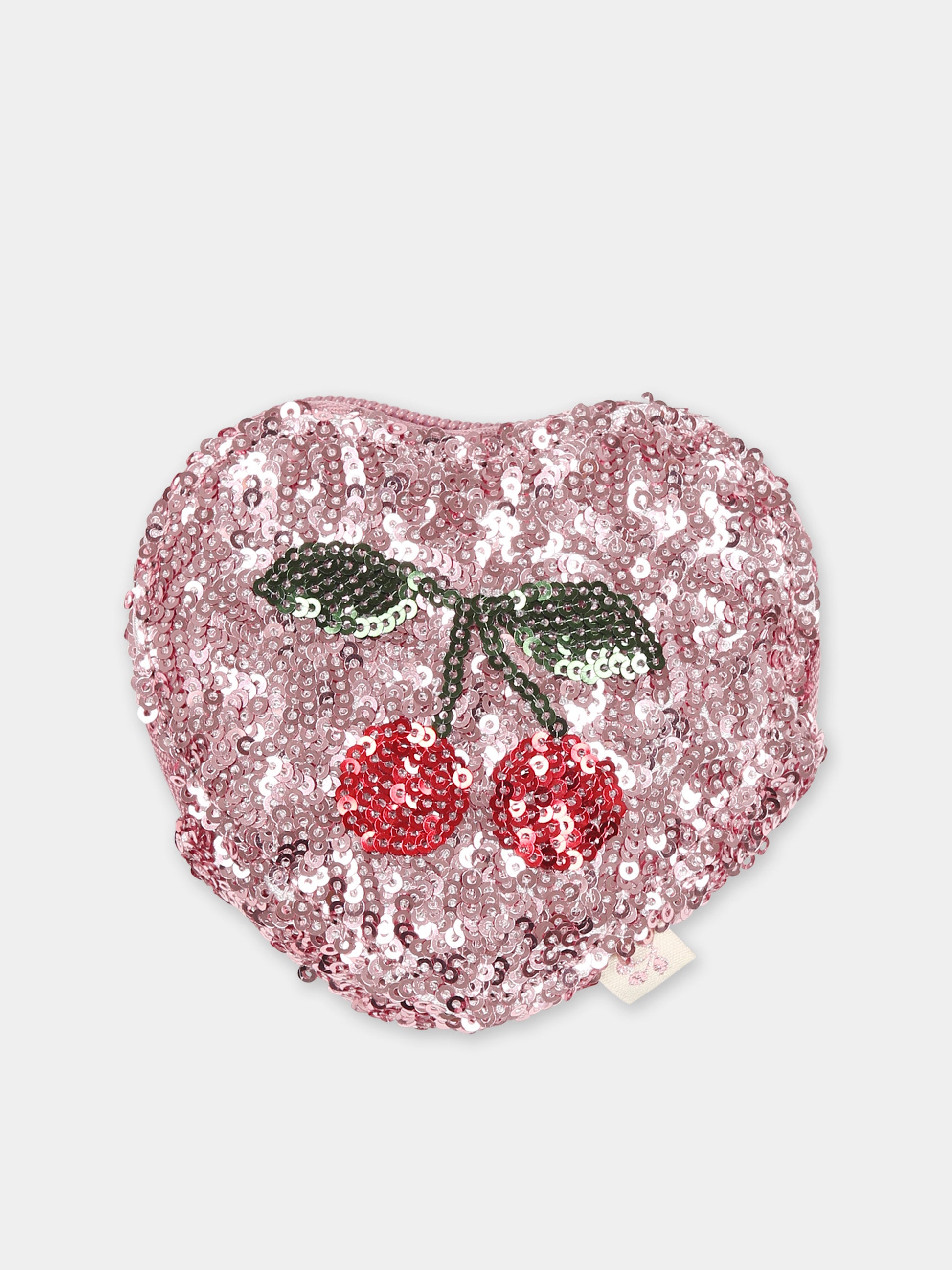 Portafoglio rosa per bambina con ciliegie,Konges Sløjd,KS102392  MELLOW ROSE