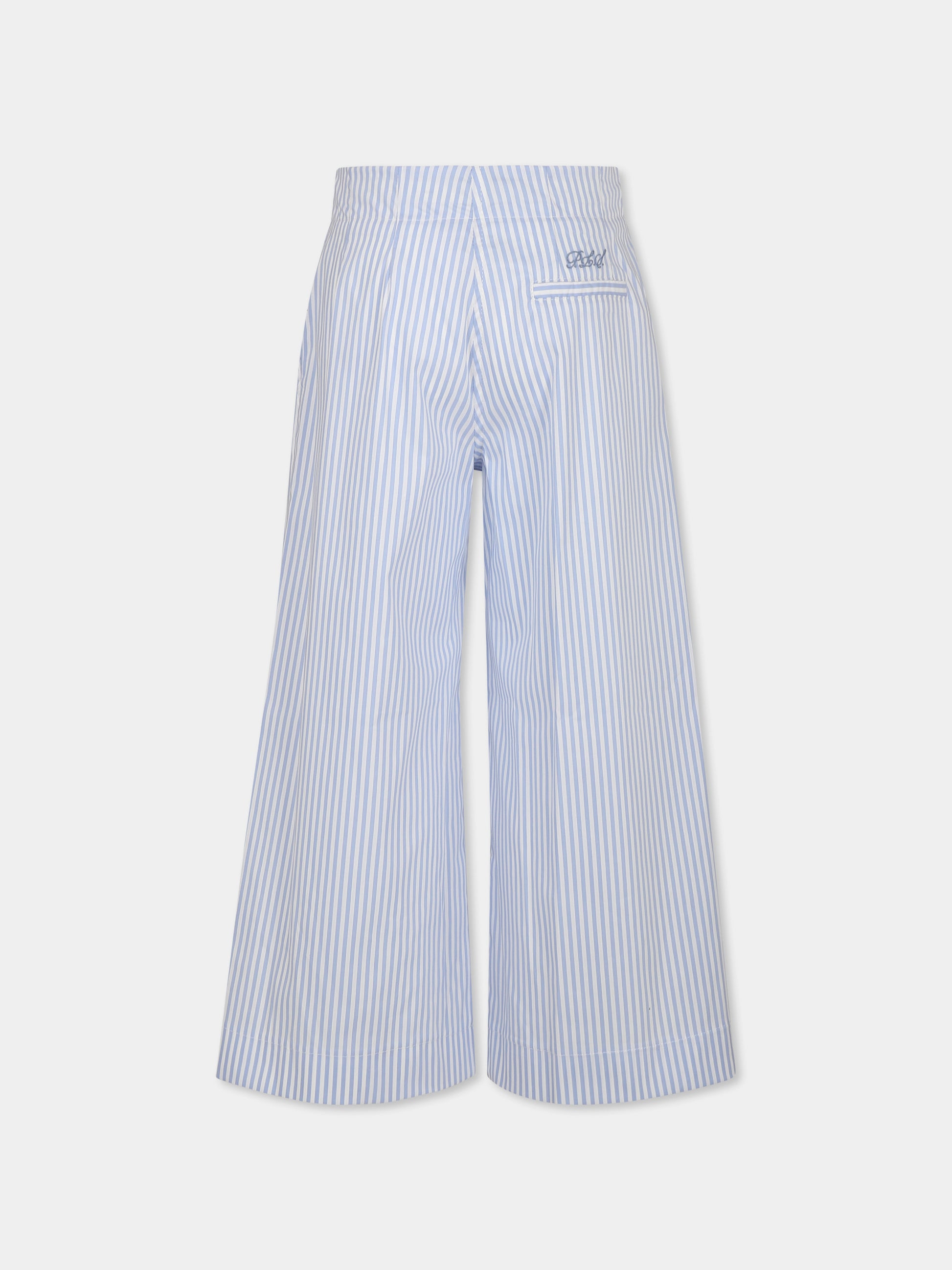 Pantaloni celesti per bambina con logo,Philosophy,I1E414 5146 P152