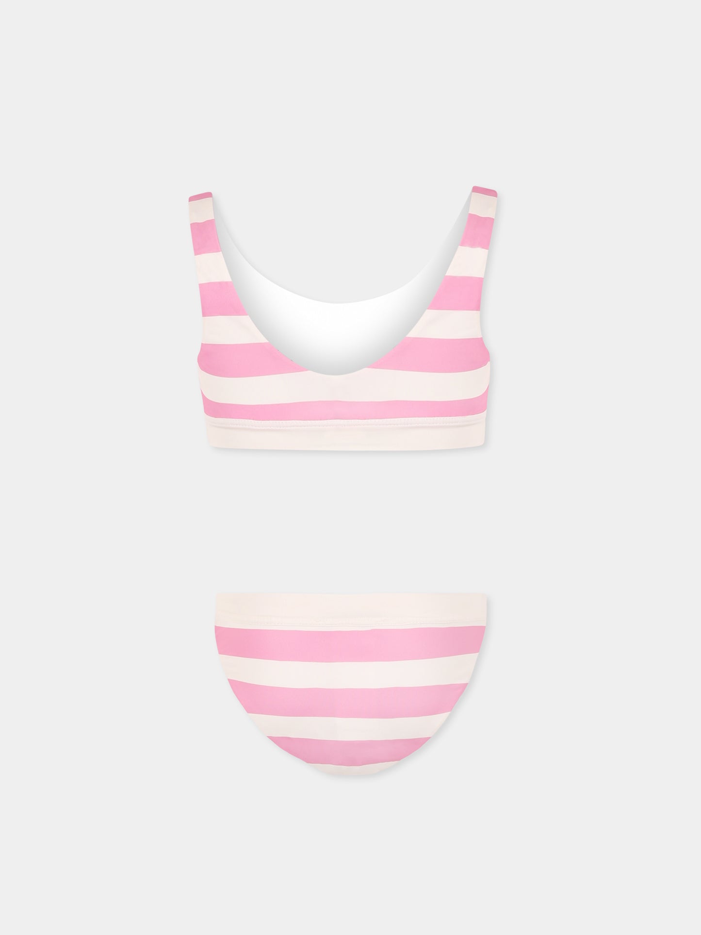 Pink bikini for girl with logo