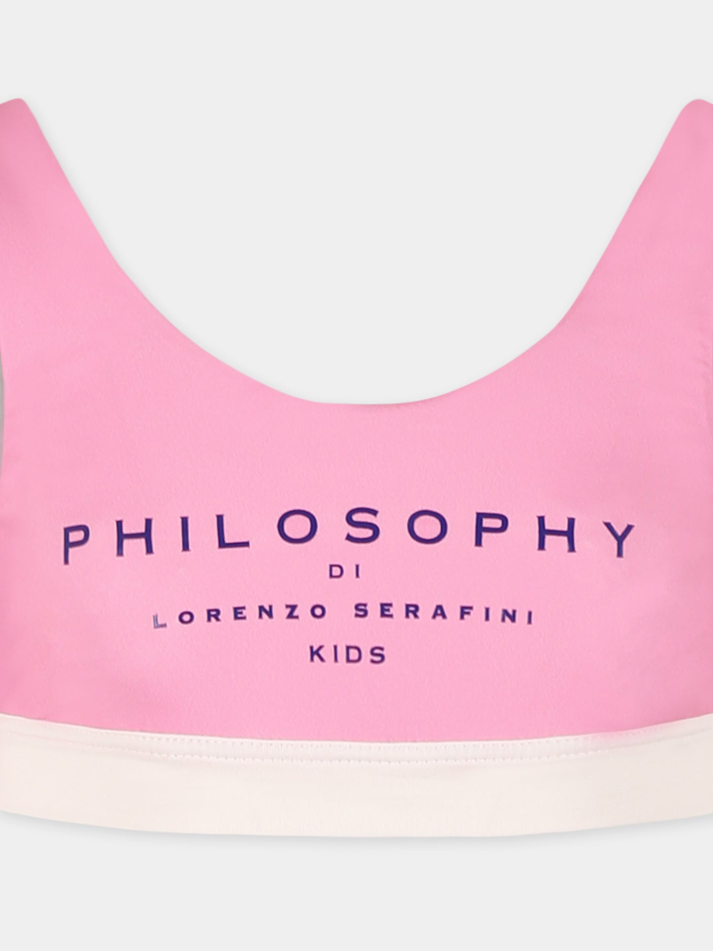 Pink bikini for girl with logo