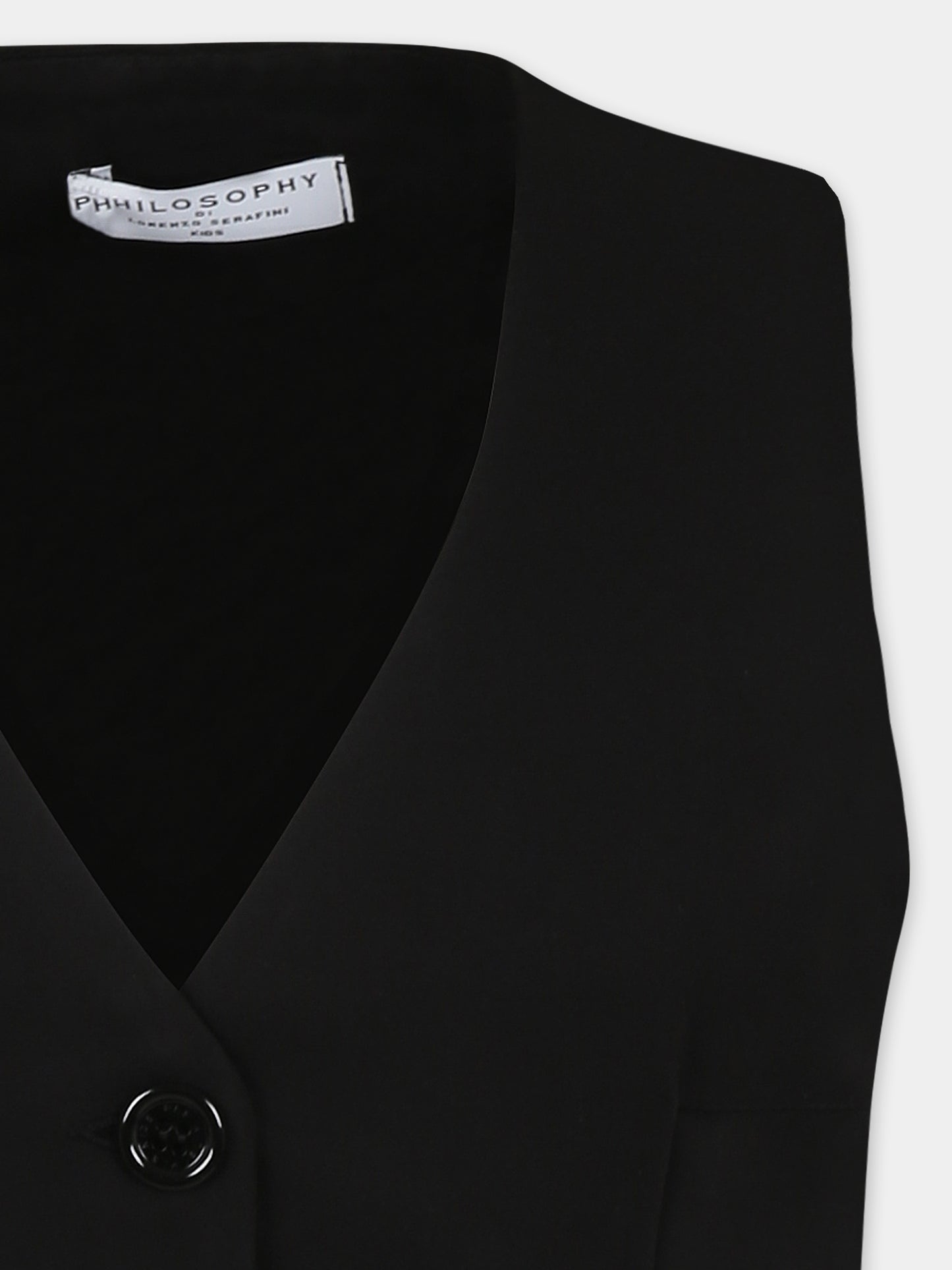 Black waistcoat for girl