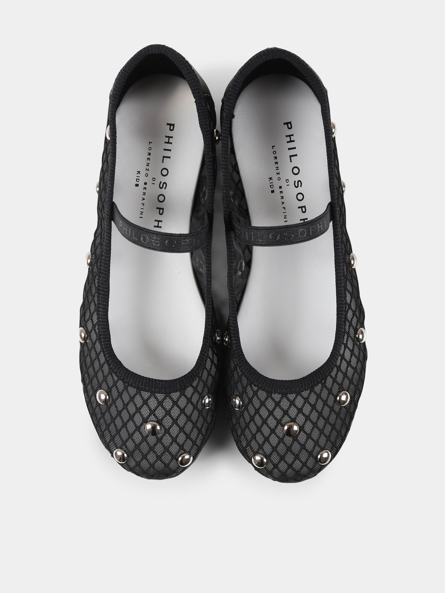 Ballerine nere per bambina con borchie,Philosophy,I8E002 5741 P050