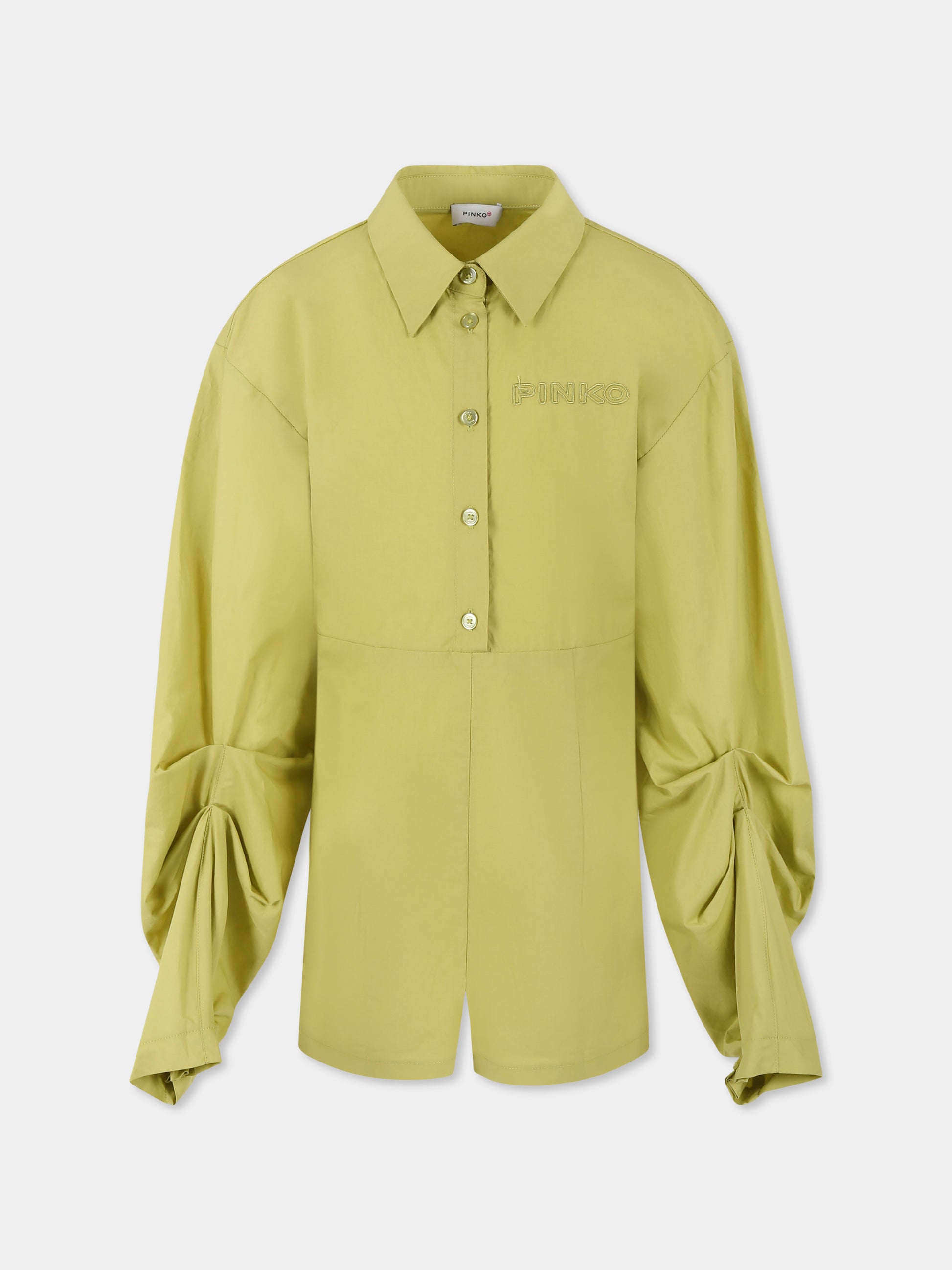 Jumpsuit verde per bambina con logo,Pinko,KFTA005 0 CA101 1057