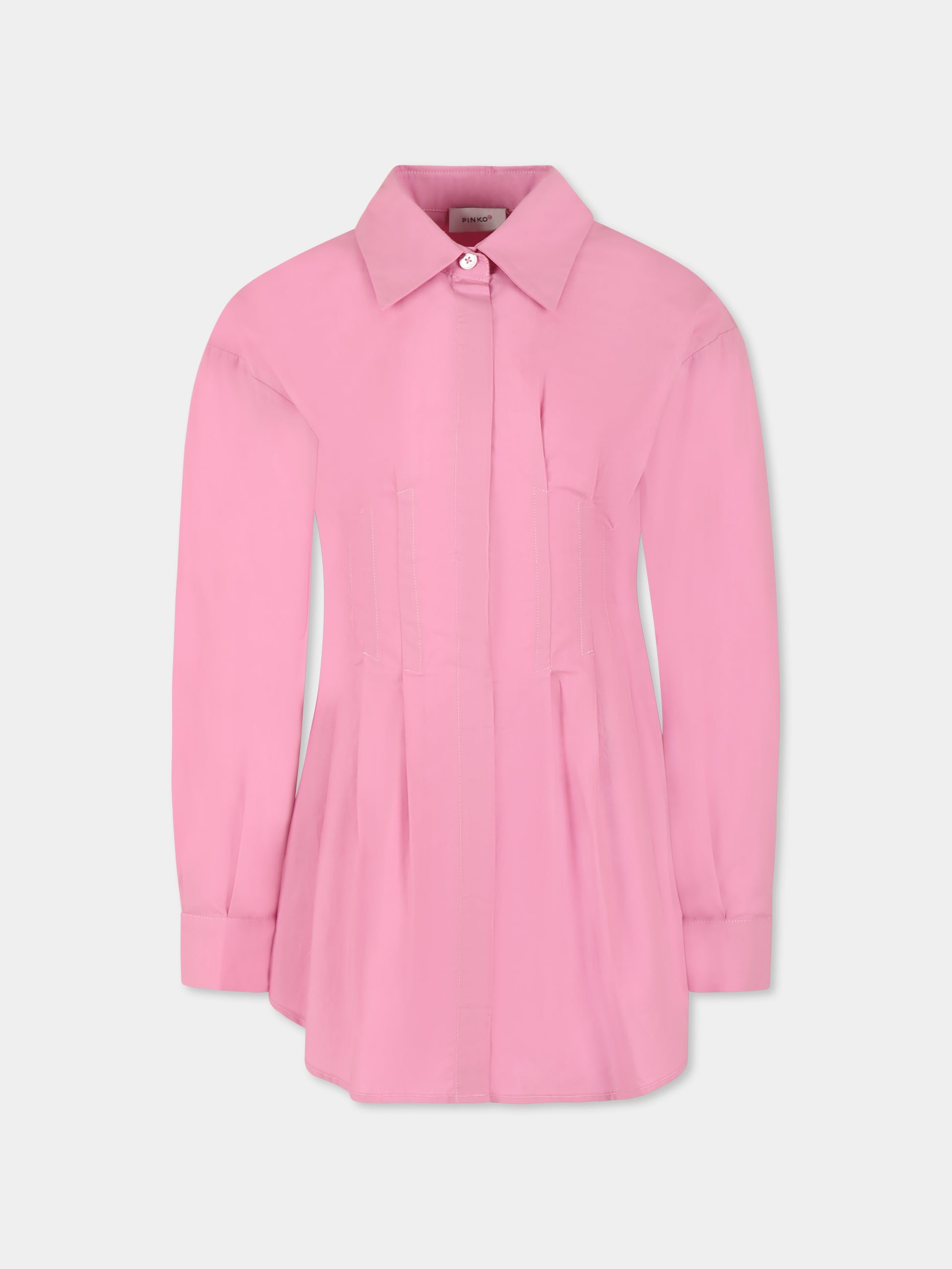 Vestito rosa per bambina con logo,Pinko,KFAB009 0 CA101 C038