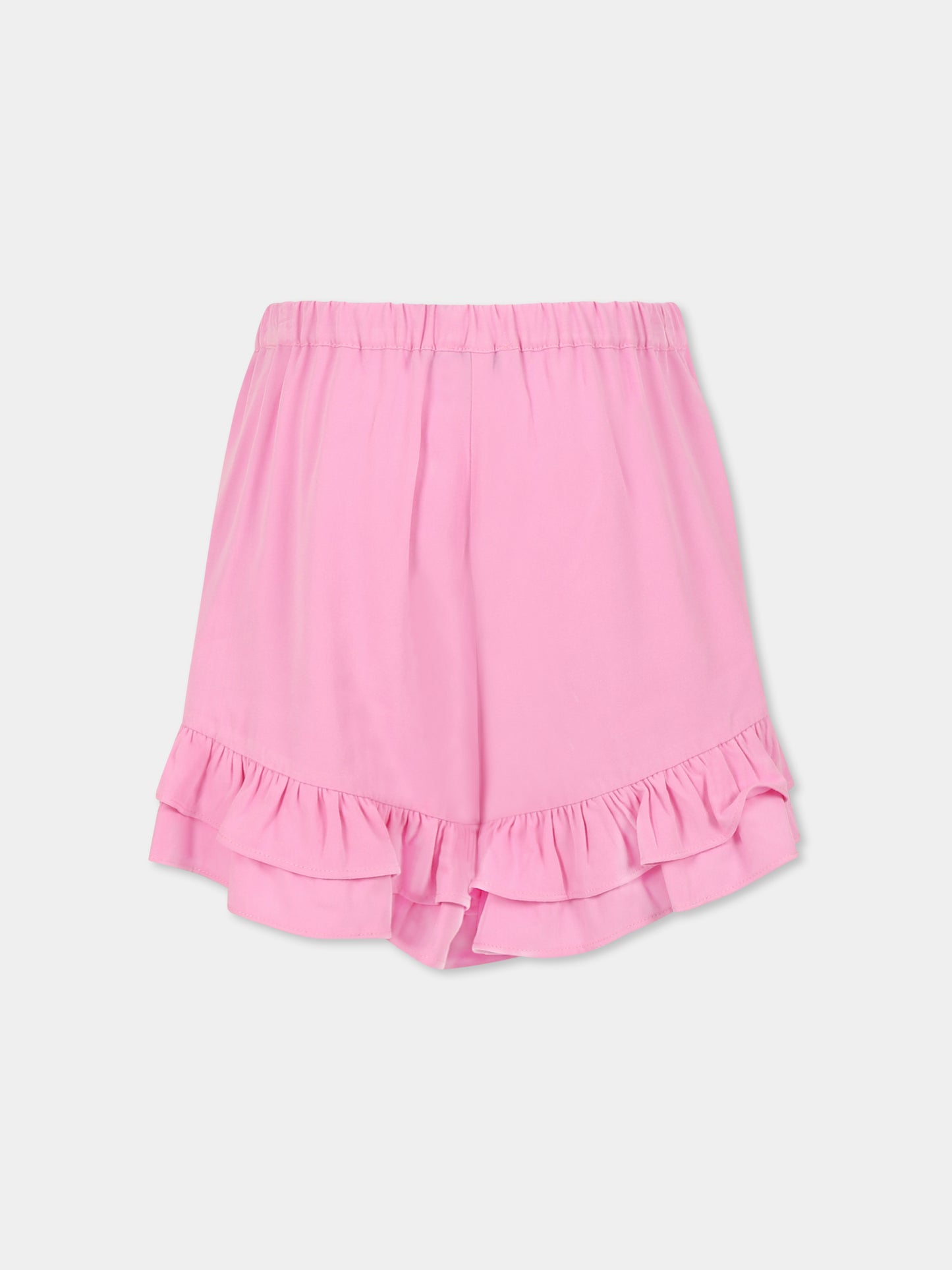 Shorts rosa per bambina con logo,Pinko,KFBE005 0 VI024 C038