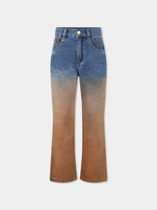 Denim jeans for girl with logo