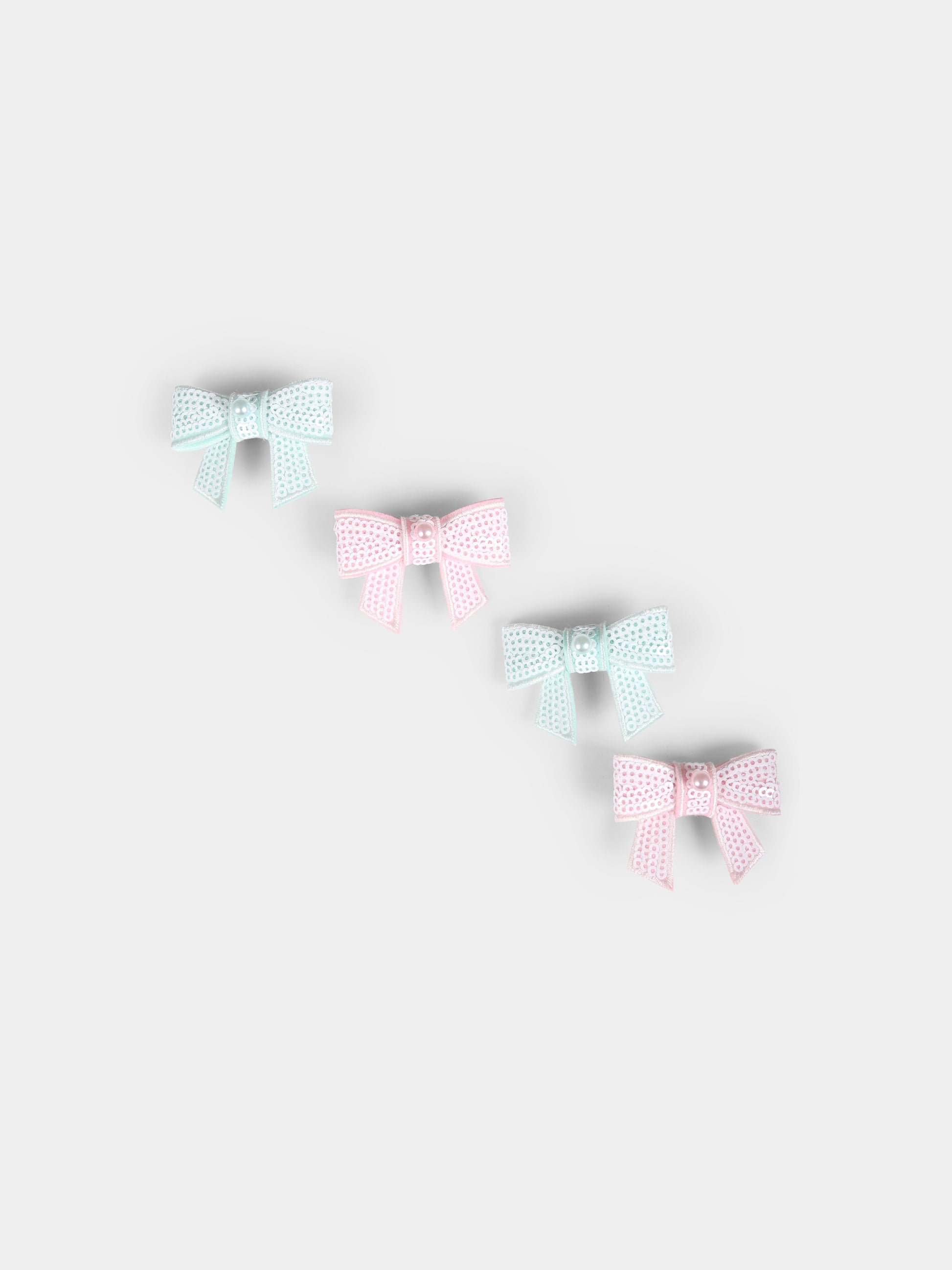 Set fermagli multicolor per bambina con fiocco,Self-portrait,RS25 772 MU