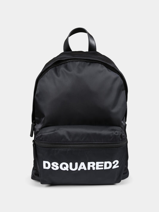 Zaino nero per bambini con logo,Dsquared2,DQ1543 D005T DQ900