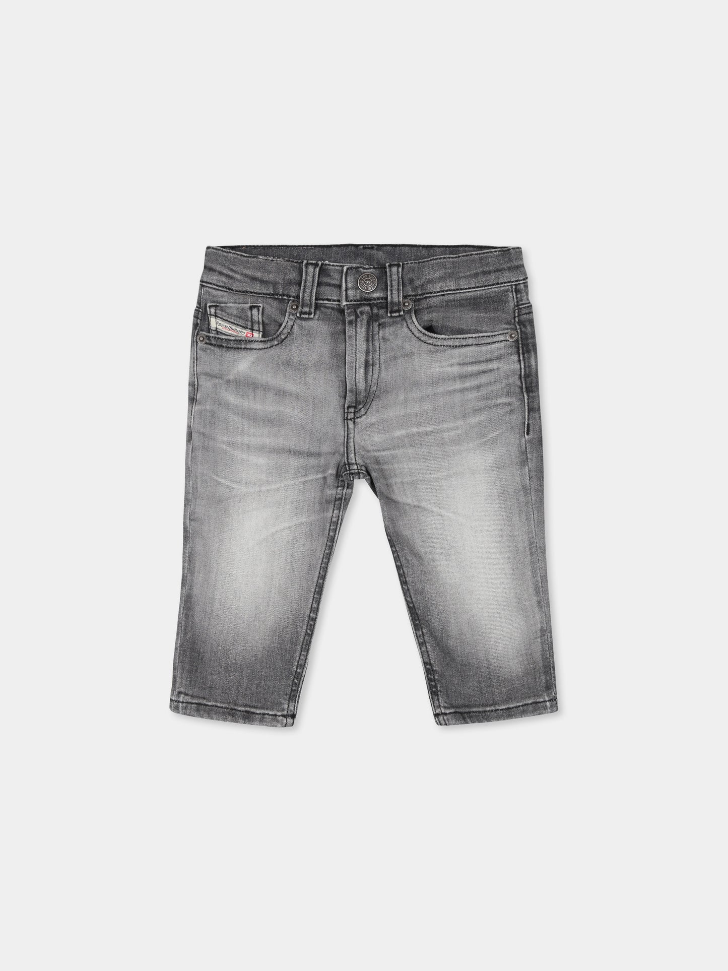 Jeans grigi per neonati con logo,Diesel,K00237 KXBKT K02