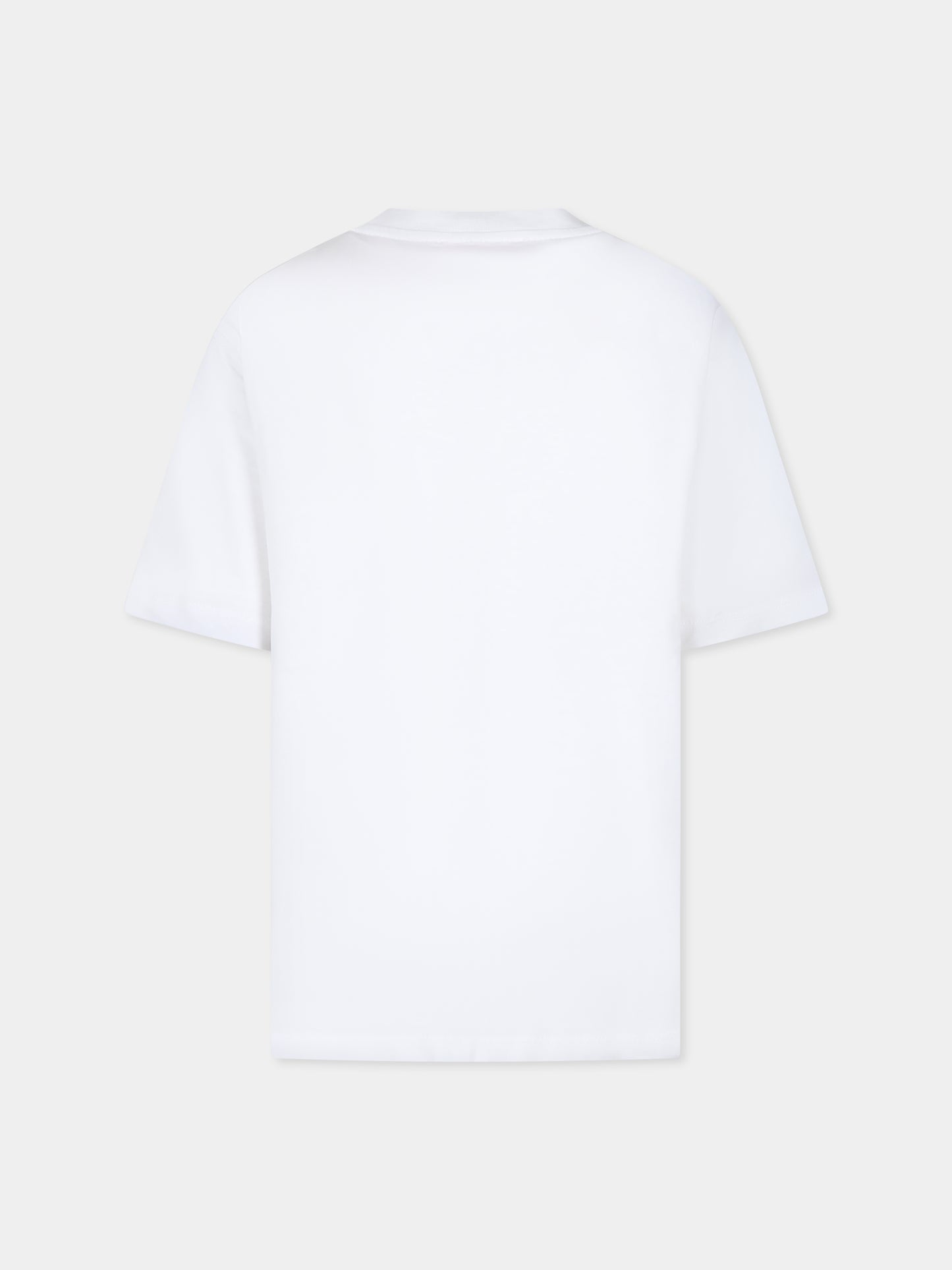 T-shirt bianca per bambino con logo,Diesel,J01905 KYAYD K100