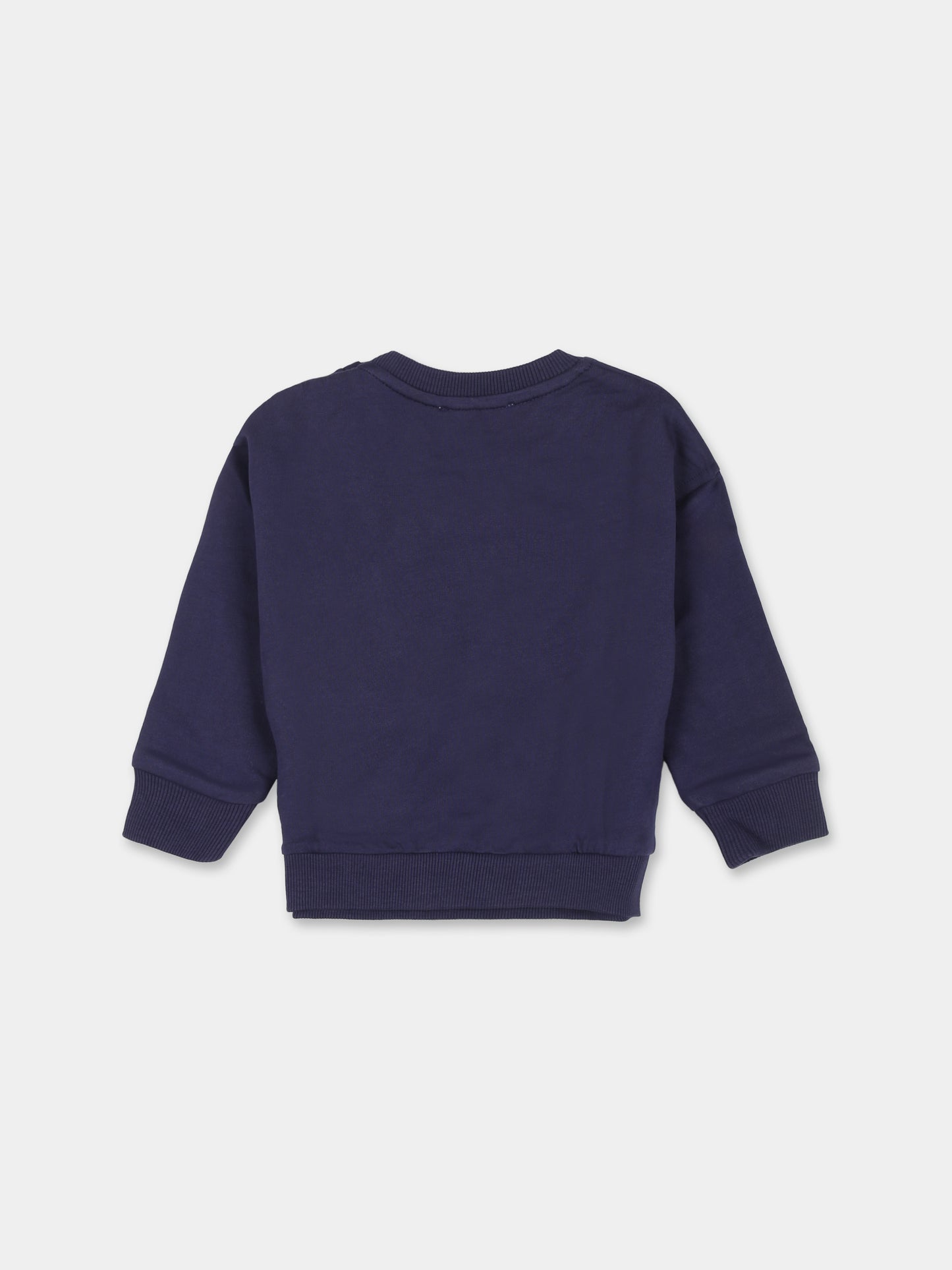 Felpa blu per neonato con Teddy Bear,Moschino Kids,MYF03Q LCA69 40016