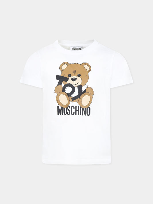 White t-shirt for kids with Teddy Bear