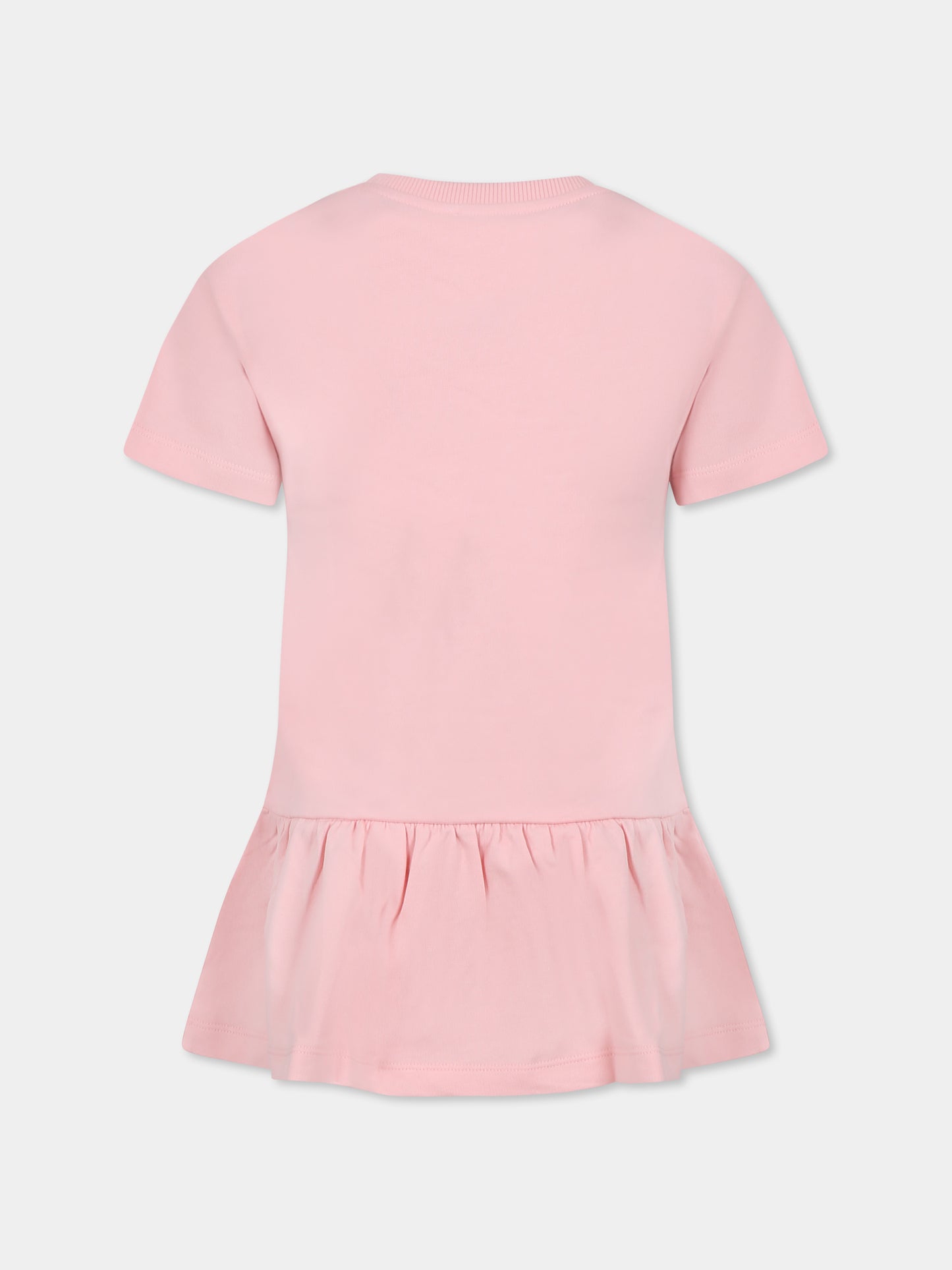 Pink dress for girl with Teddy Bear