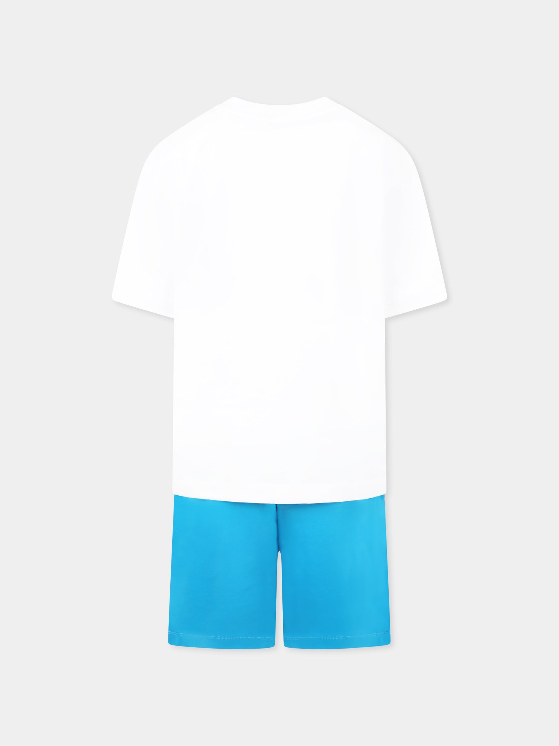 Completo multicolor per bambino con Teddy Bear e tavola da windsurf,Moschino Kids,HUG00Q LAA42 83542
