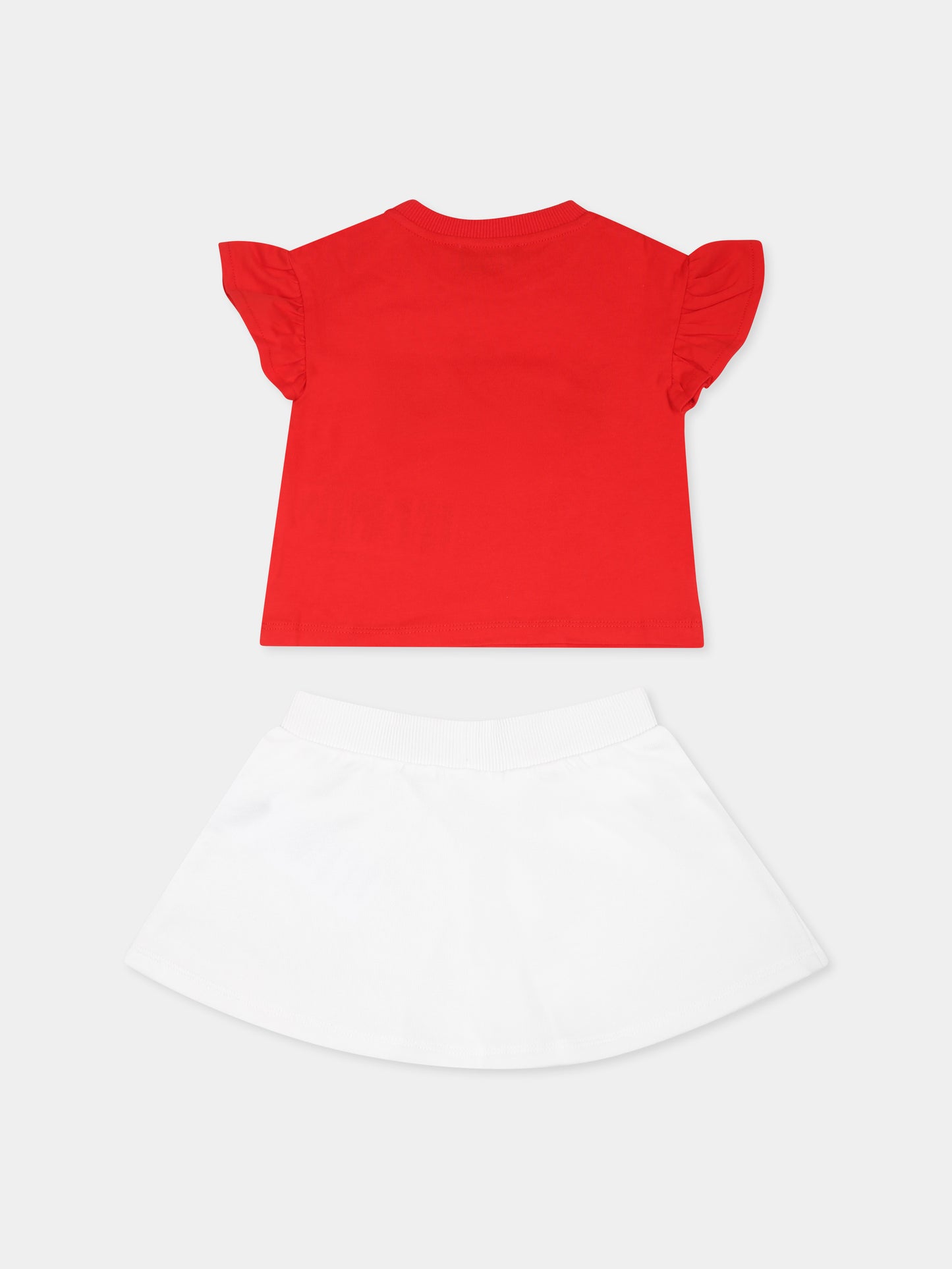 Completo multicolor per neonata con tre Teddy Bears,Moschino Kids,MAG01G LCA19 85268