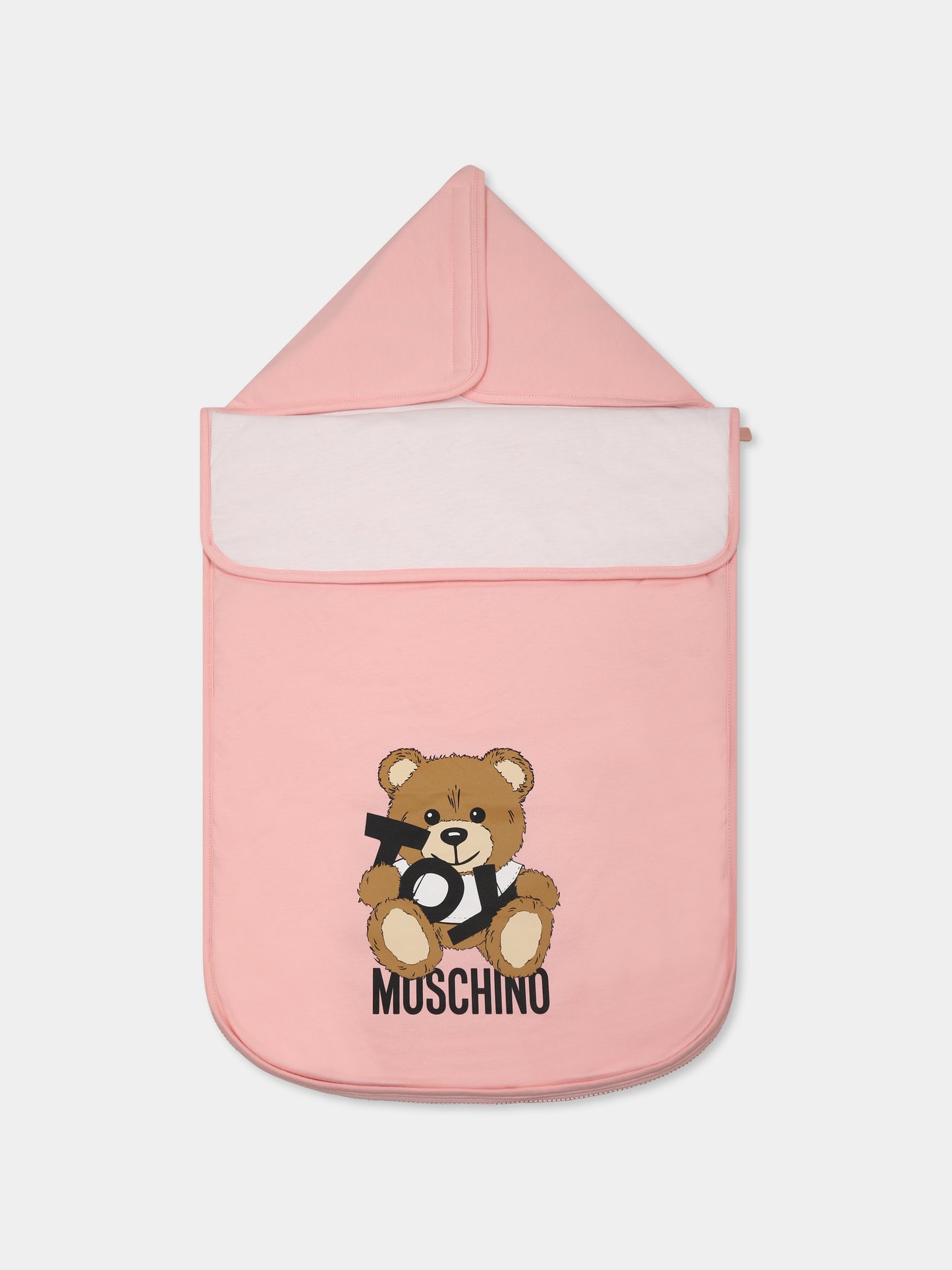 Sacco nanna rosa per neonata con Teddy Bear,Moschino Kids,MME00P LCA19 50209