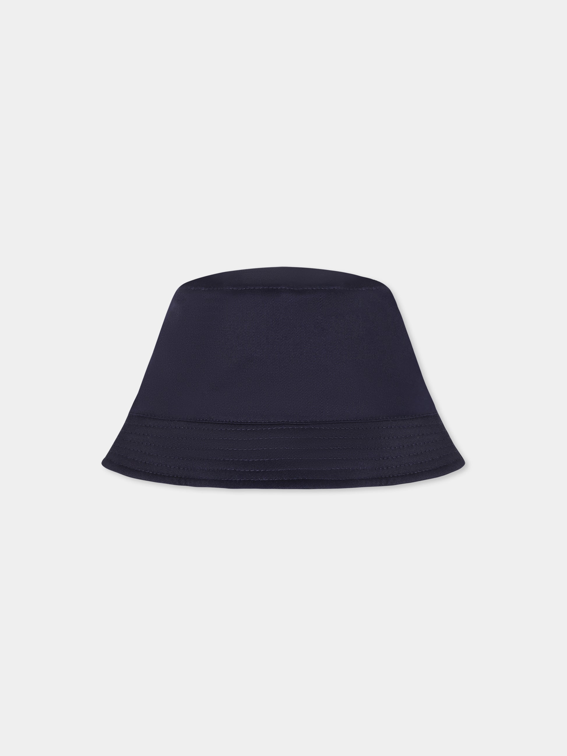 Cloche blu per neonati con Teddy Bear e logo nero,Moschino Kids,MMX057 LPA01 40016