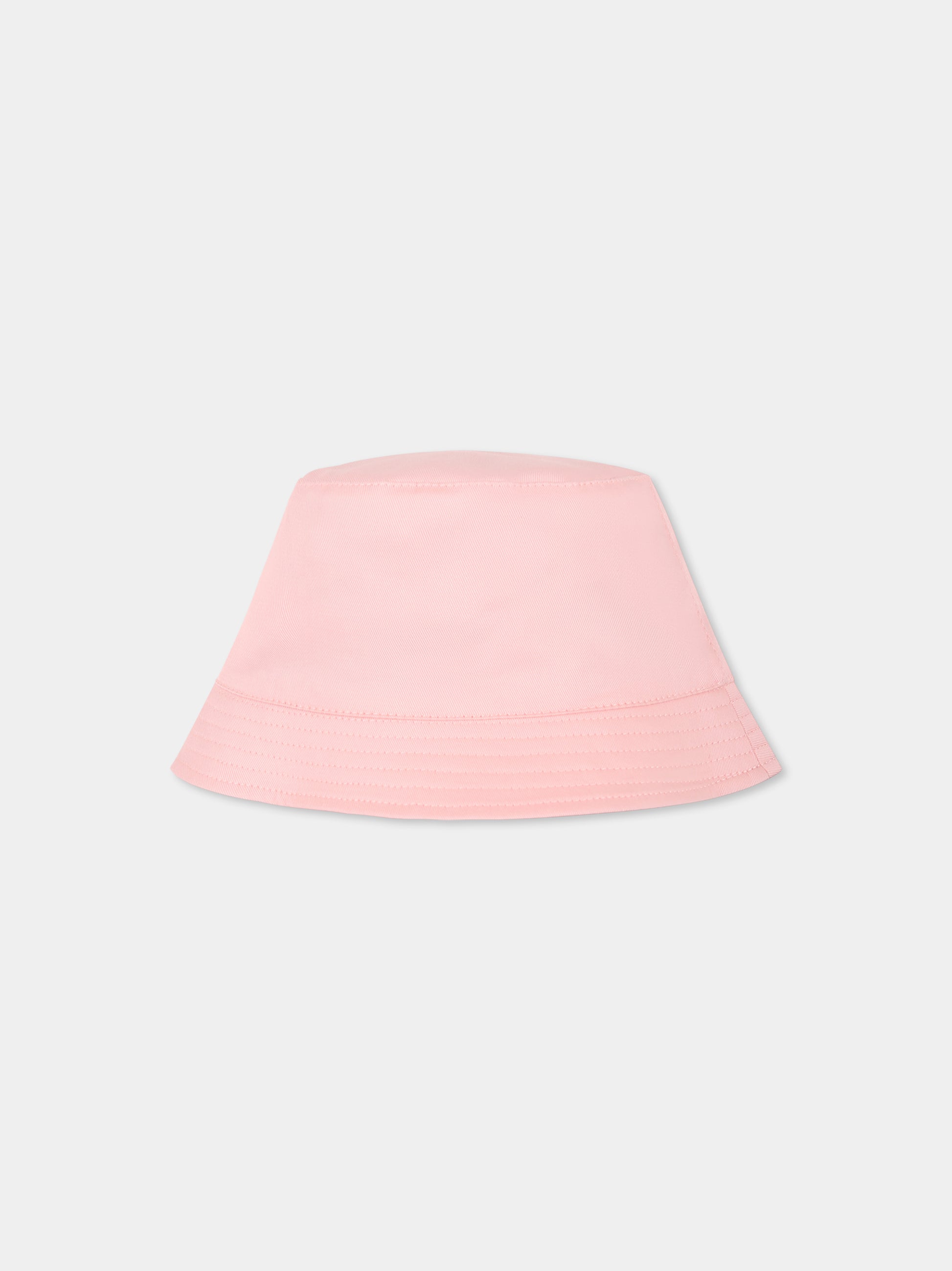 Cloche rosa per neonata con Teddy Bear e logo nero,Moschino Kids,MMX057 LPA01 50209
