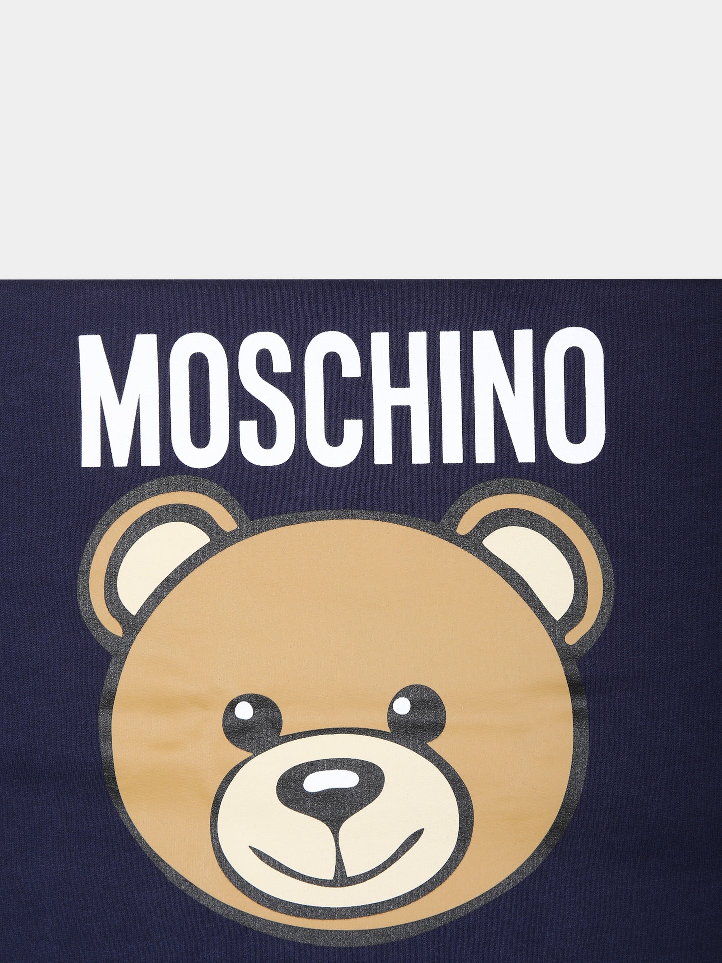 Coperta blu per neonati con Teddy Bear e logo,Moschino Kids,MUB00J LCA19 40016