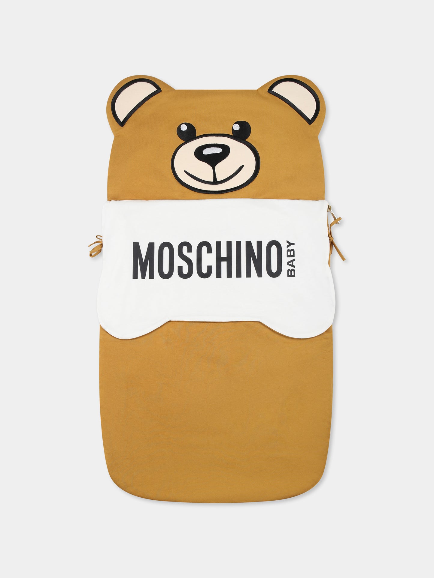 Sacco nanna marrone per neonati con Teddy Bear,Moschino Kids,MUE00T LCA19 20327