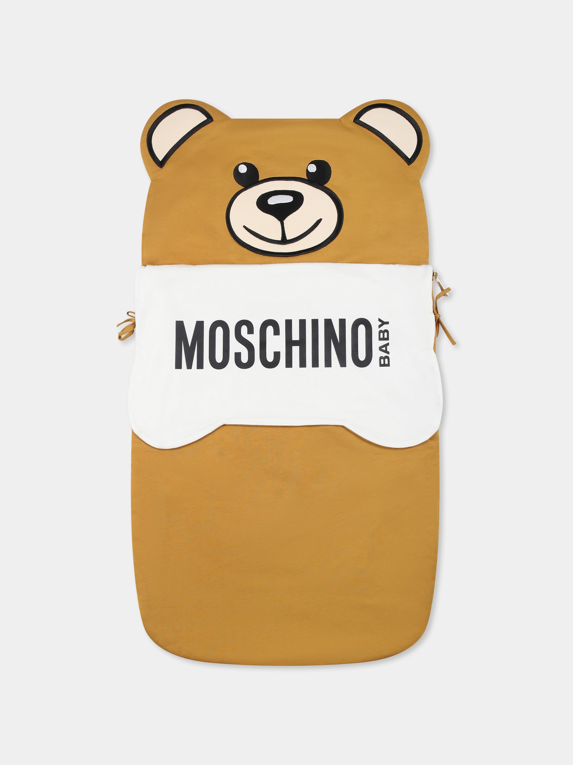 Sacco nanna marrone per neonati con Teddy Bear,Moschino Kids,MUE00T LCA19 20327