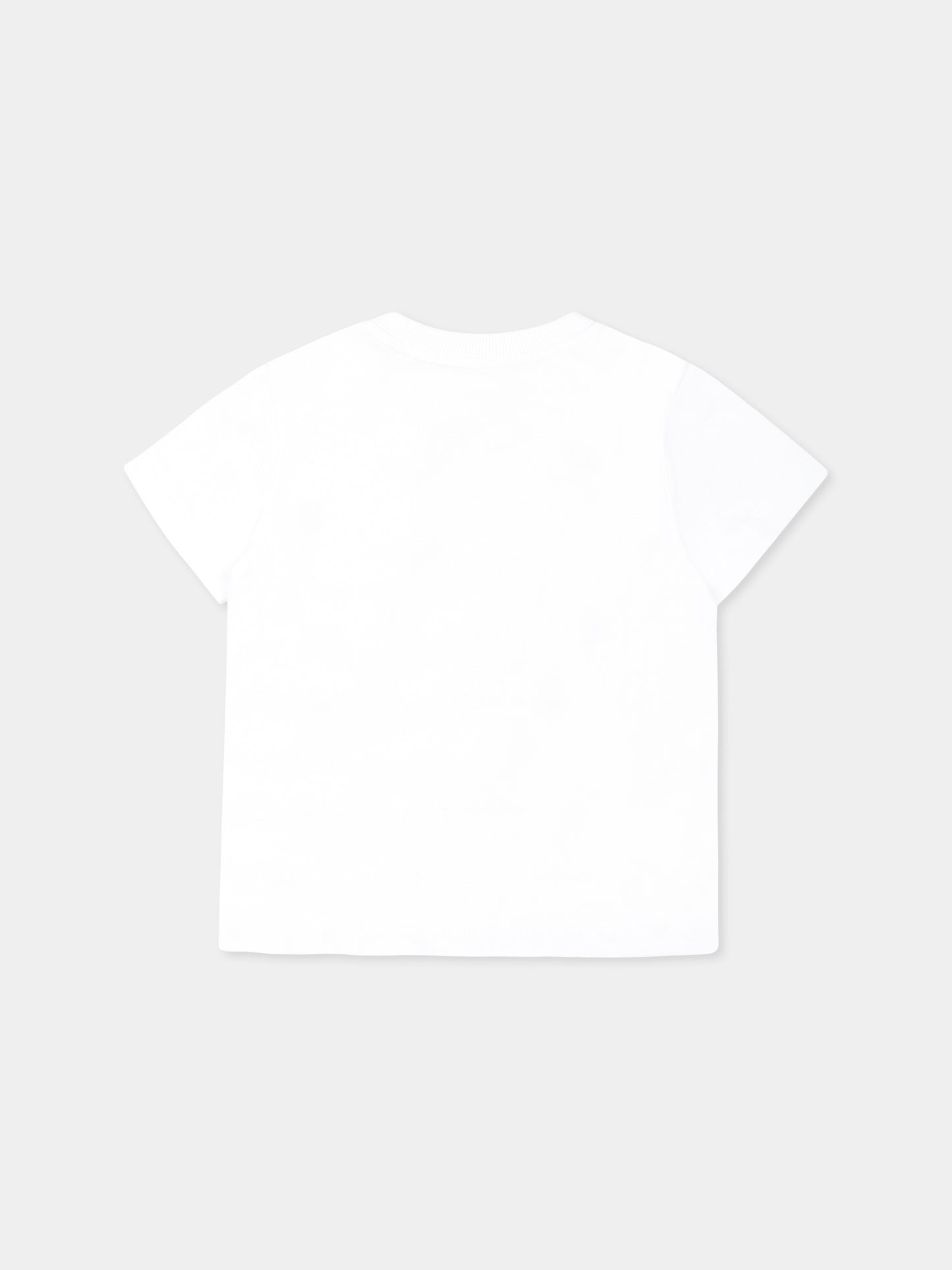 T-shirt bianca per neonati con tre Teddy Bears,Moschino Kids,MUM04A LAA03 10101