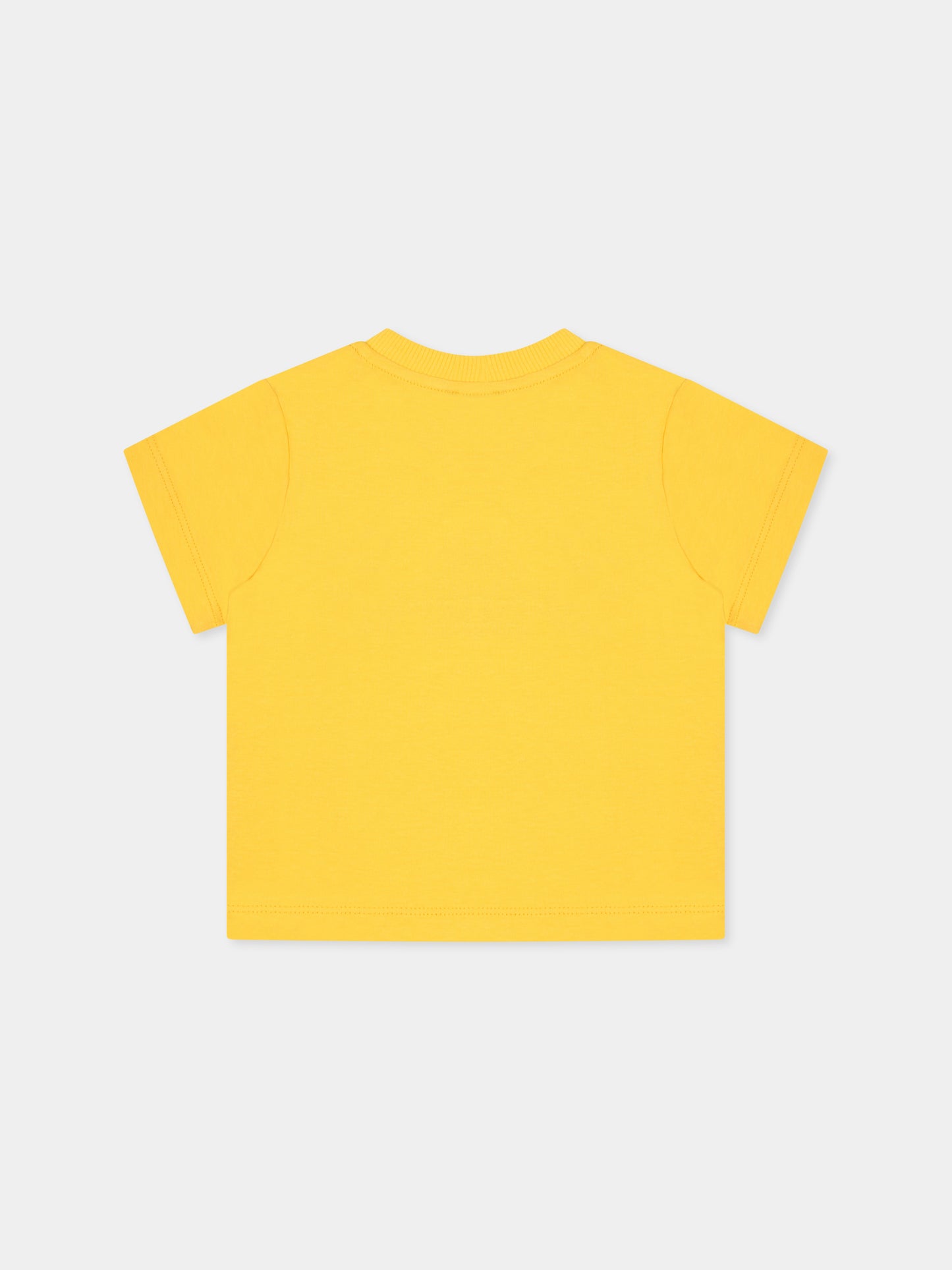 T-shirt gialla per neonati con tre Teddy Bears,Moschino Kids,MUM04A LAA03 50577