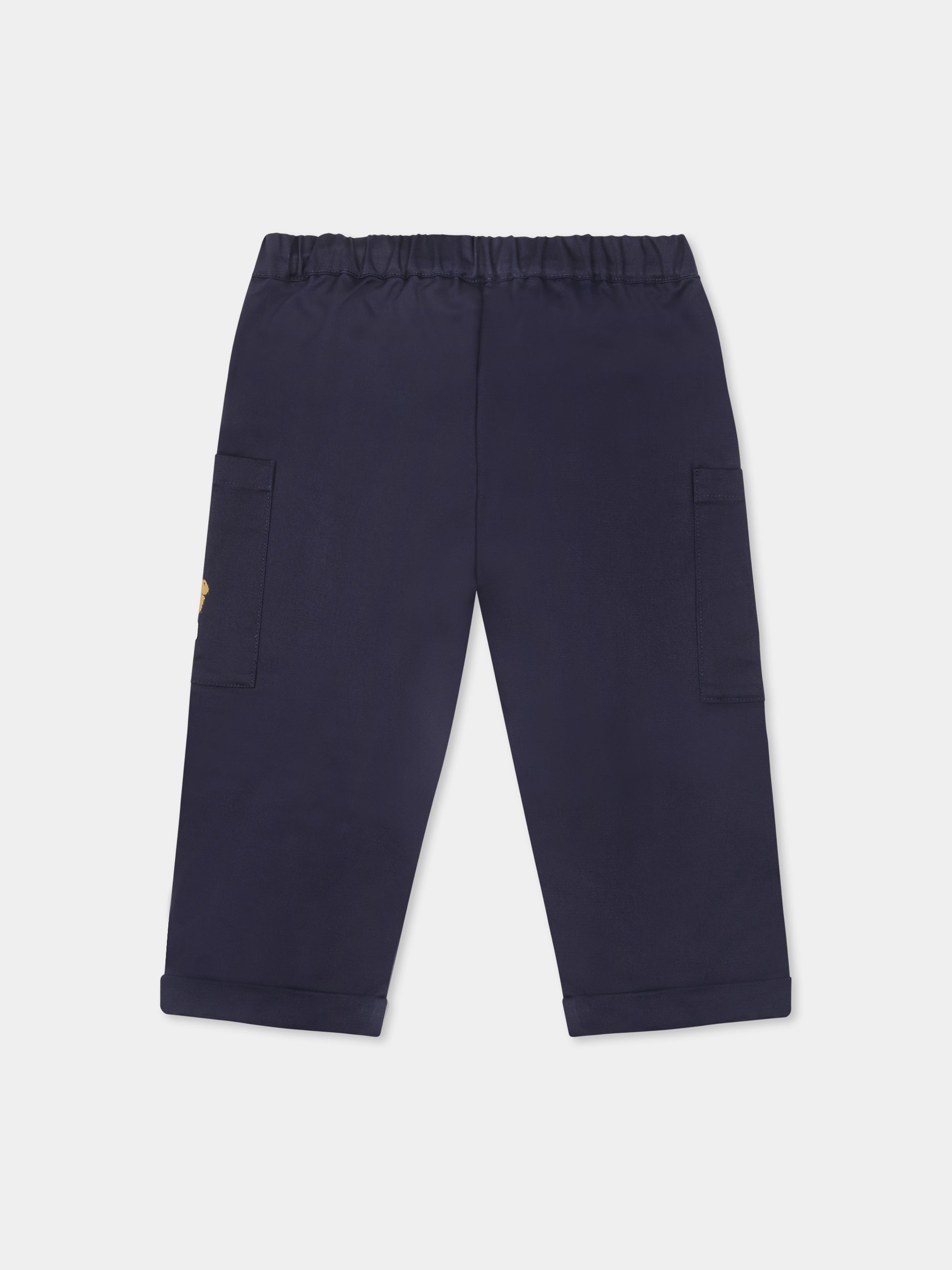 Pantaloni blu per neonato con Teddy Bear,Moschino Kids,MUP05C LPA01 40016