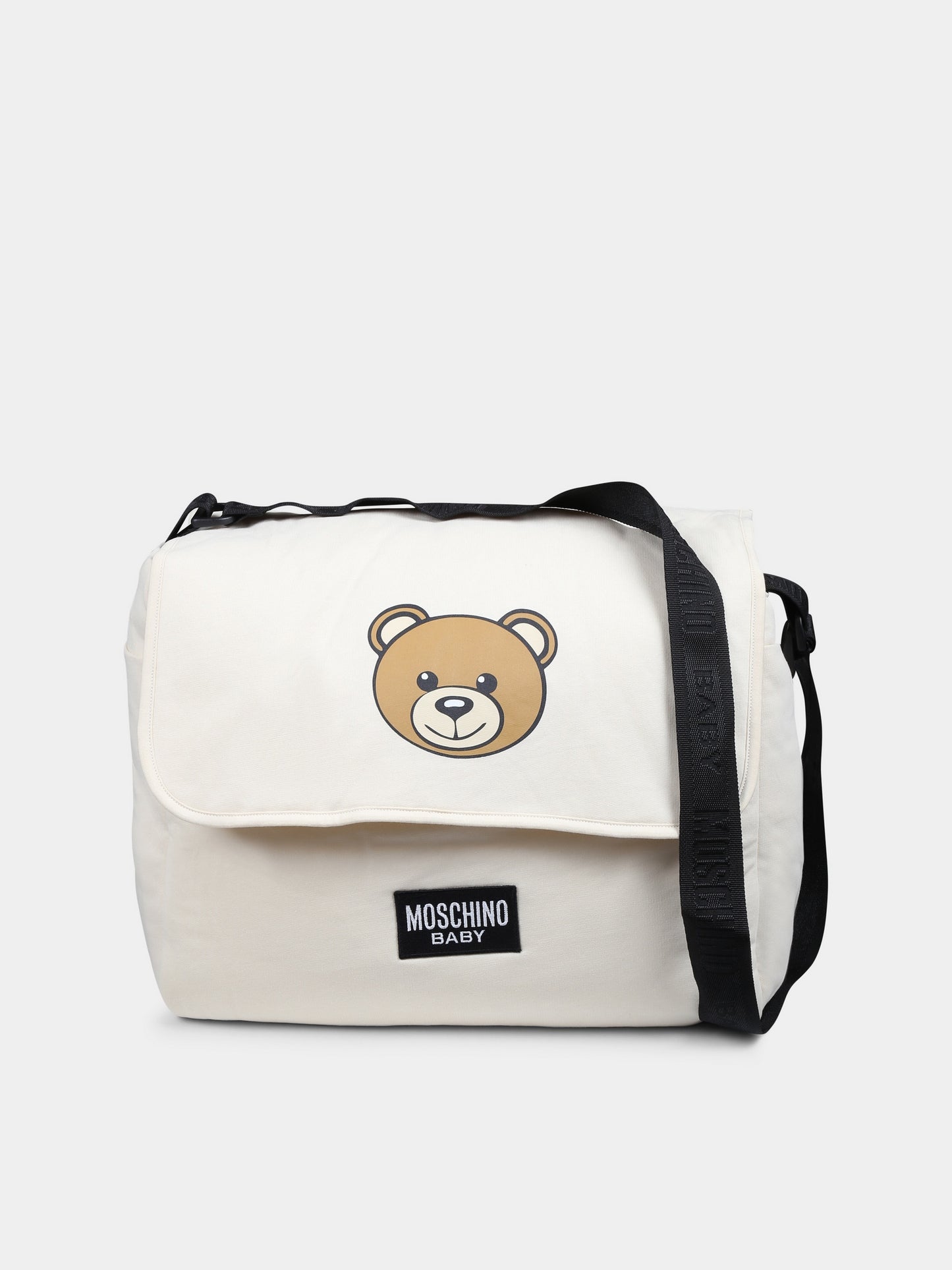 Beige changing bag for babykids with Teddy Bear