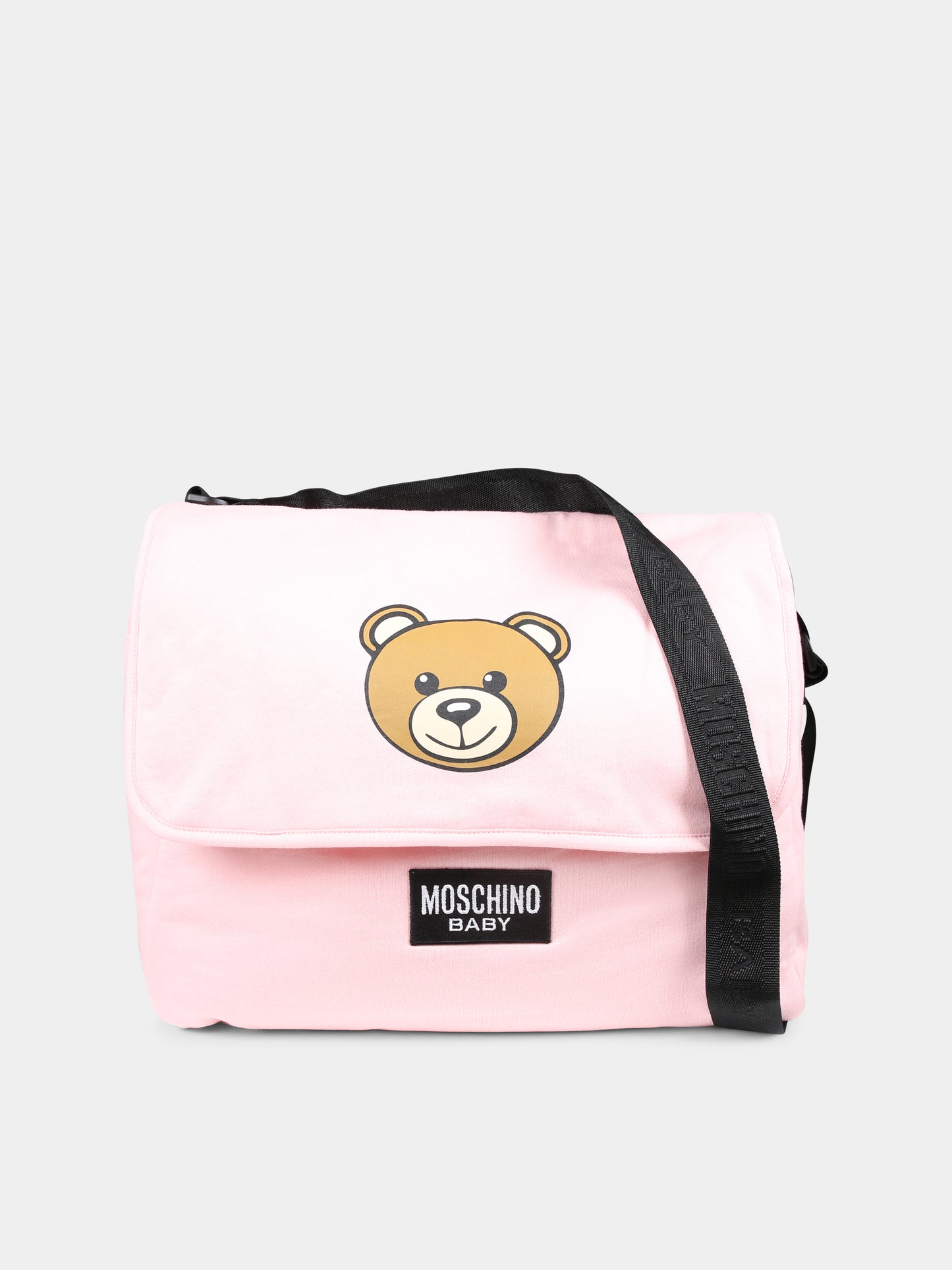 Borsa mamma rosa per neonata con Teddy Bear,Moschino Kids,MUX05B LCA19 50209