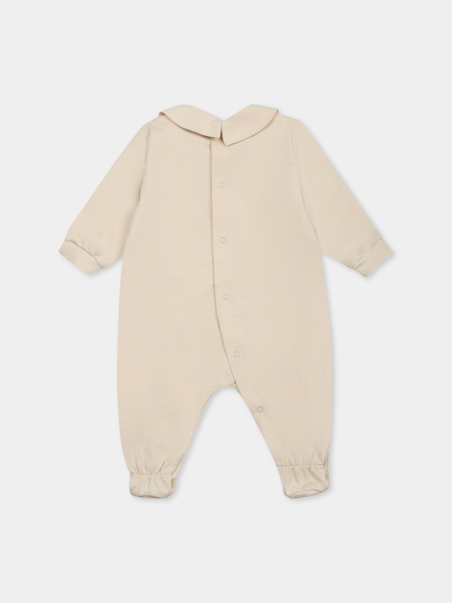 Tutina beige per neonati con Teddy Bear e logo,Moschino Kids,MUY086 LCA19 20404