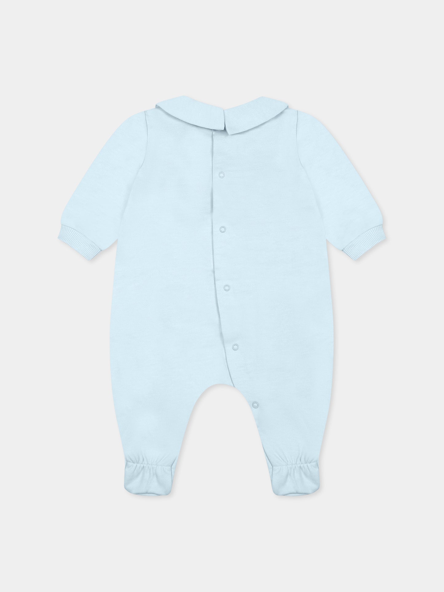 Light blue babygrow for baby boy with Teddy Bear