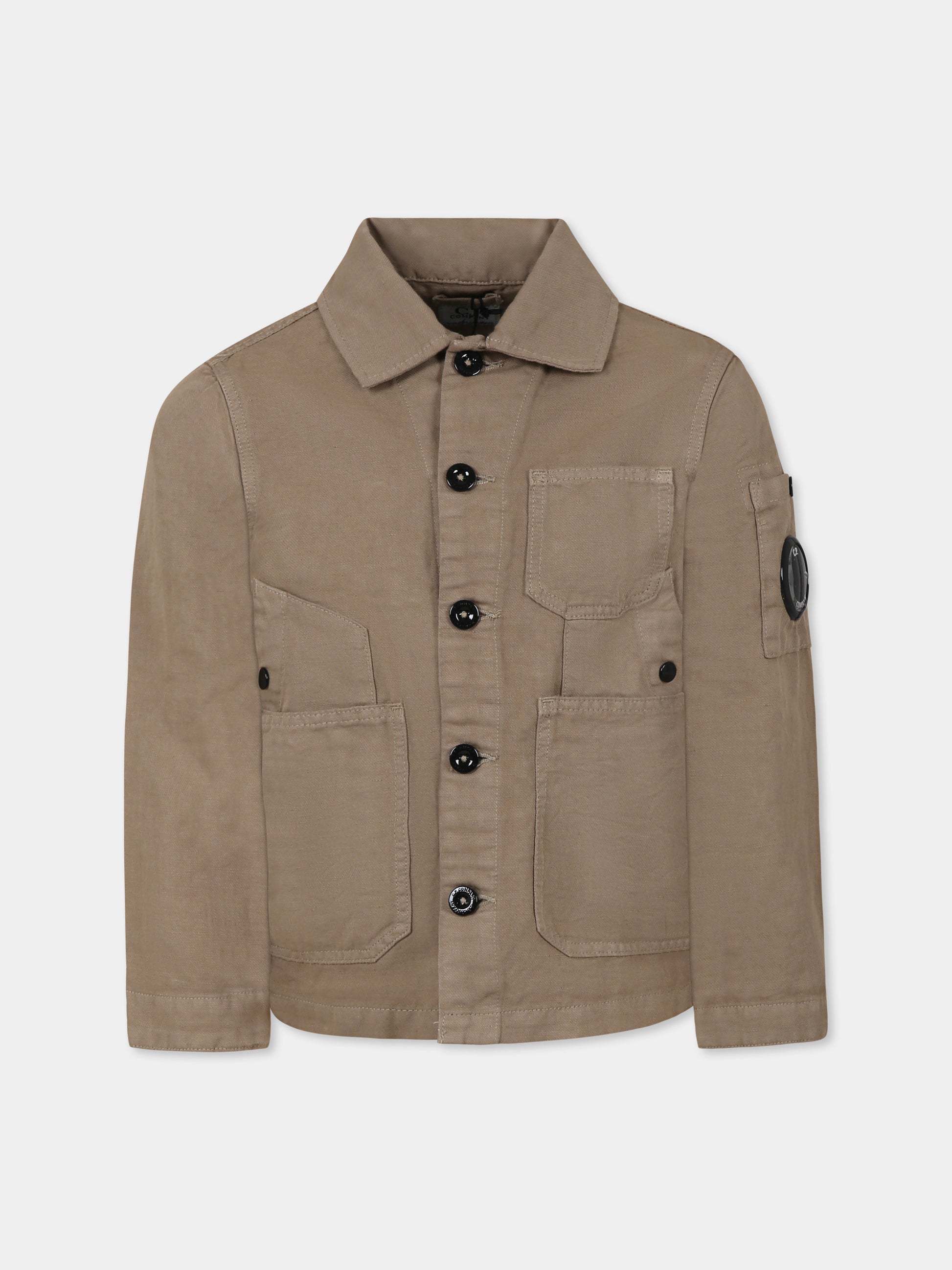 Giubbotto beige per bambino,C. P. Company,CUA001 LZC01 20262