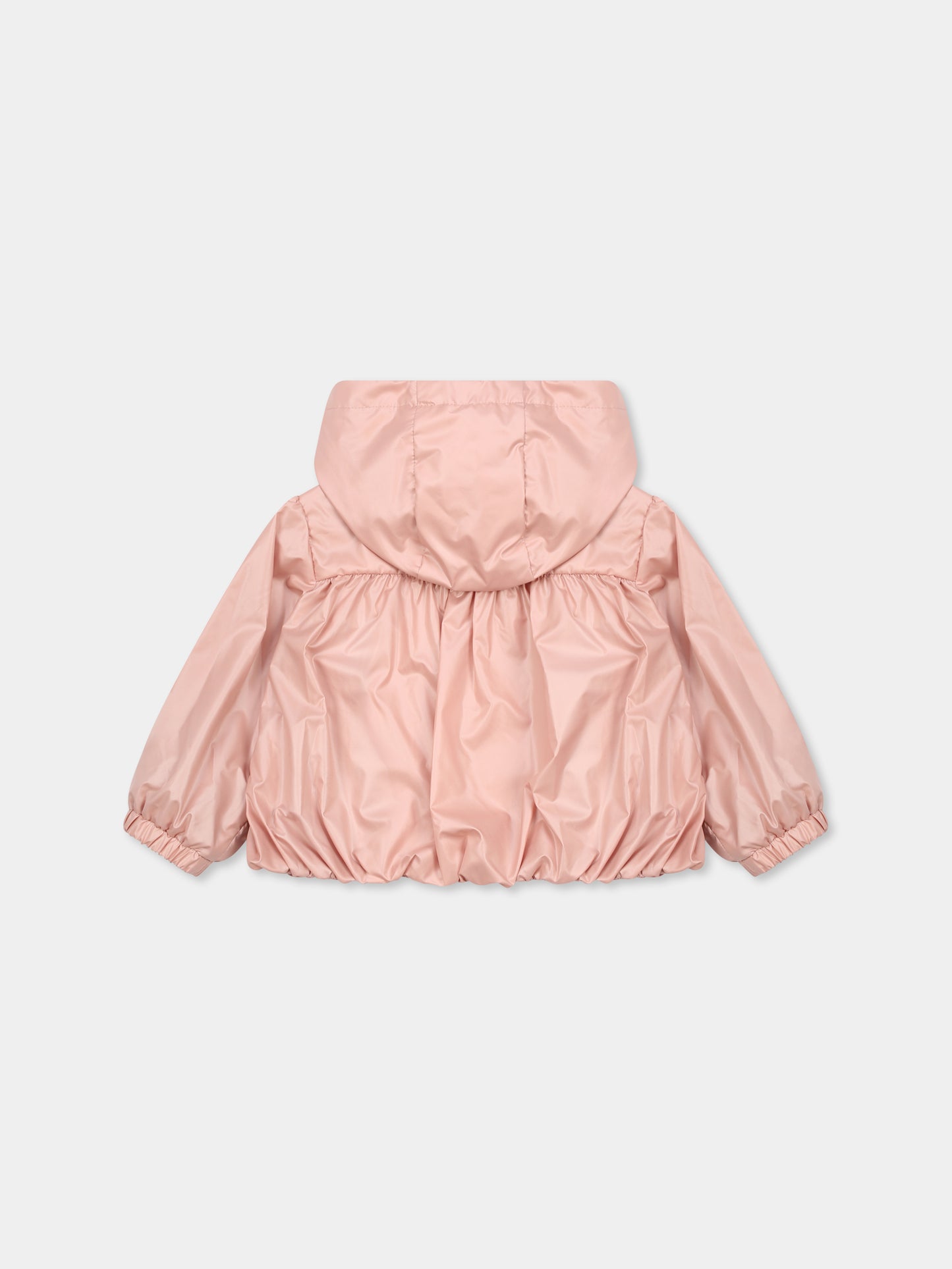 Giacca a vento Chazeron rosa per neonata con logo,Moncler Kids,K1951 1A00039 597YX 51V