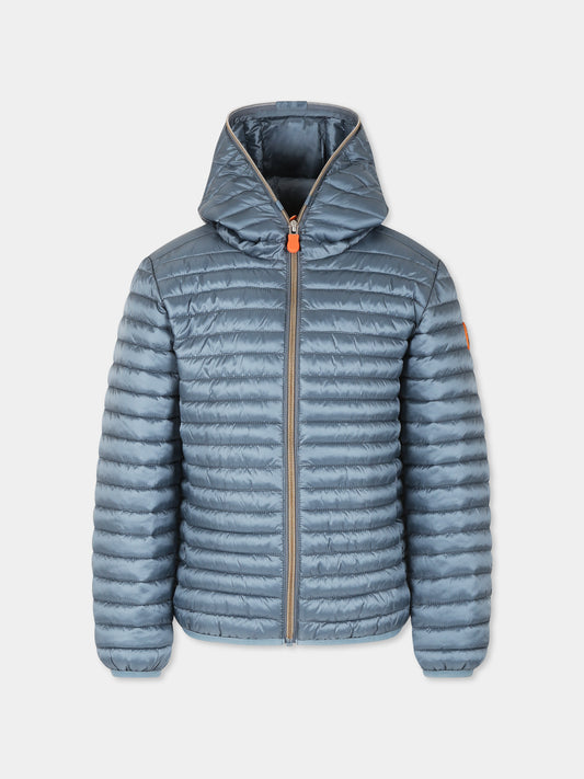 Piumino Rosy grigio per bambina con logo,Save The Duck Kids,J32310G IRIS20 10039