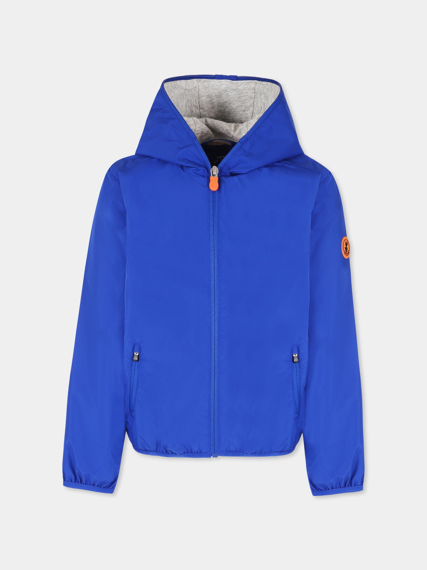 Giacca a vento Jules azzurra per bambino con logo,Save The Duck Kids,J30036X WIND20 90049