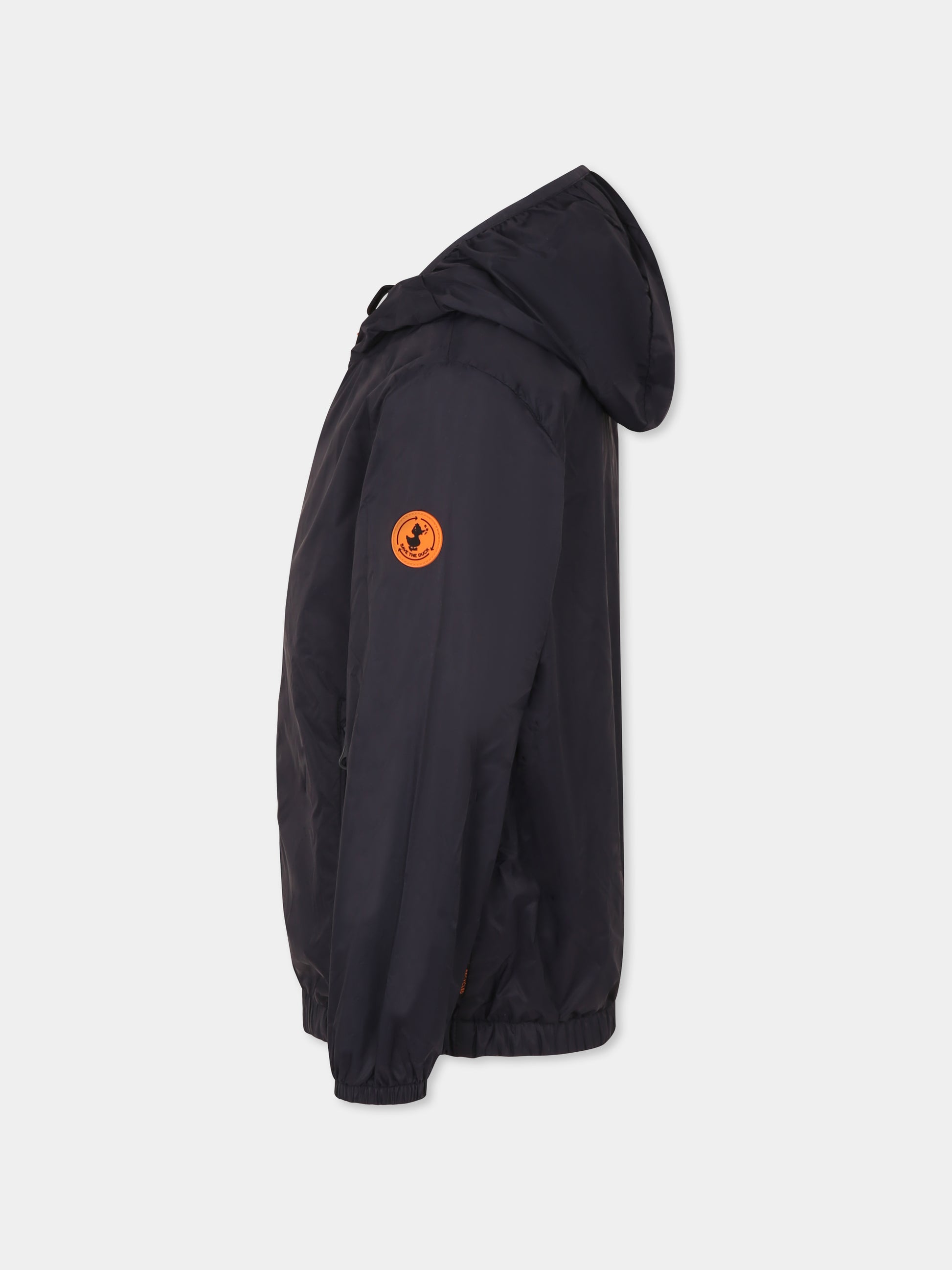 Giacca a vento Vinton blu per bambini con logo,Save The Duck Kids,J30067X GIGO20 90010