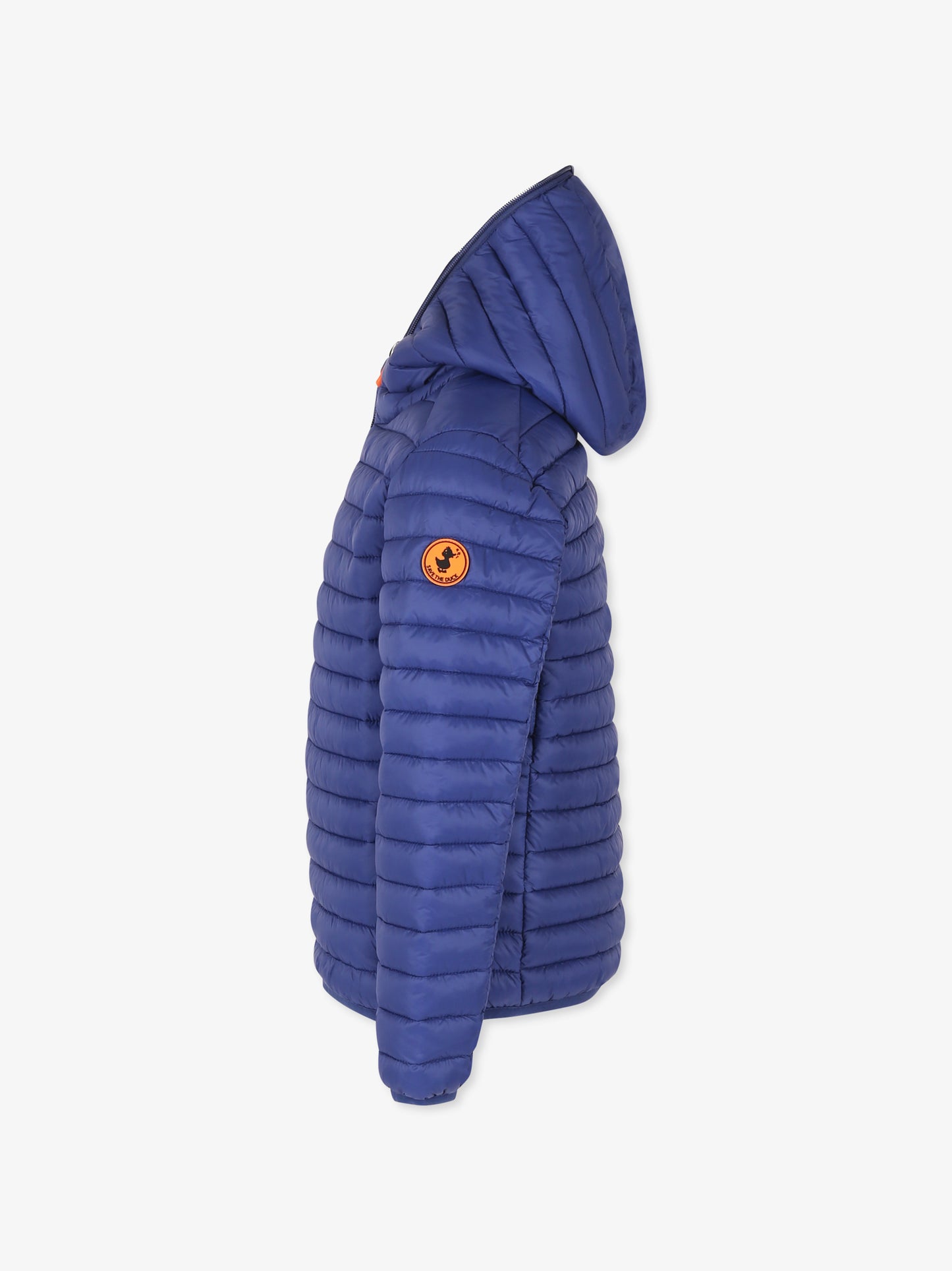 Piumino Huey blu per bambino con logo,Save The Duck Kids,J30650B GIGA20 90025