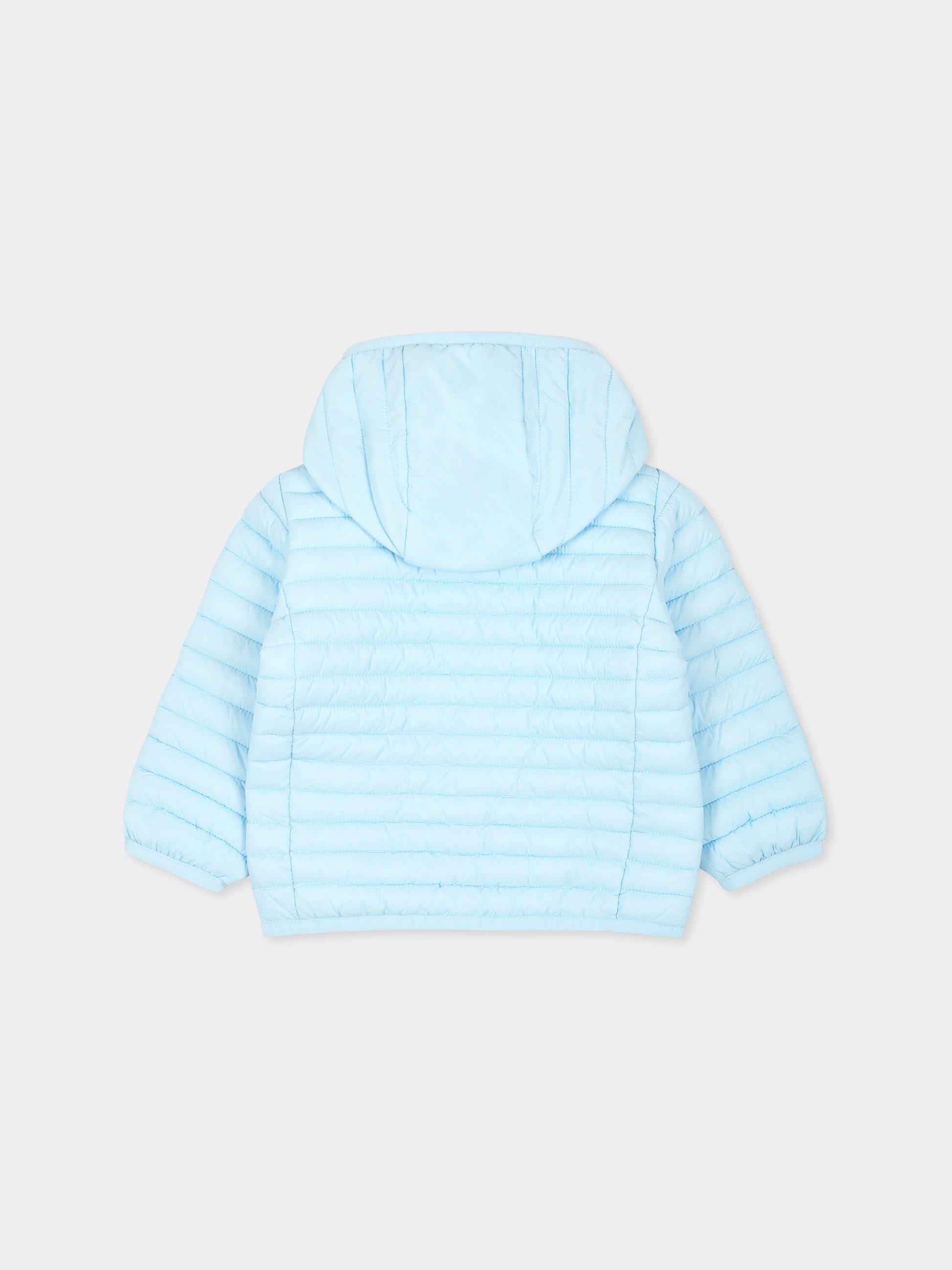 Piumino Nene celeste per neonato con logo,Save The Duck Kids,I30003X GIGA20 90036
