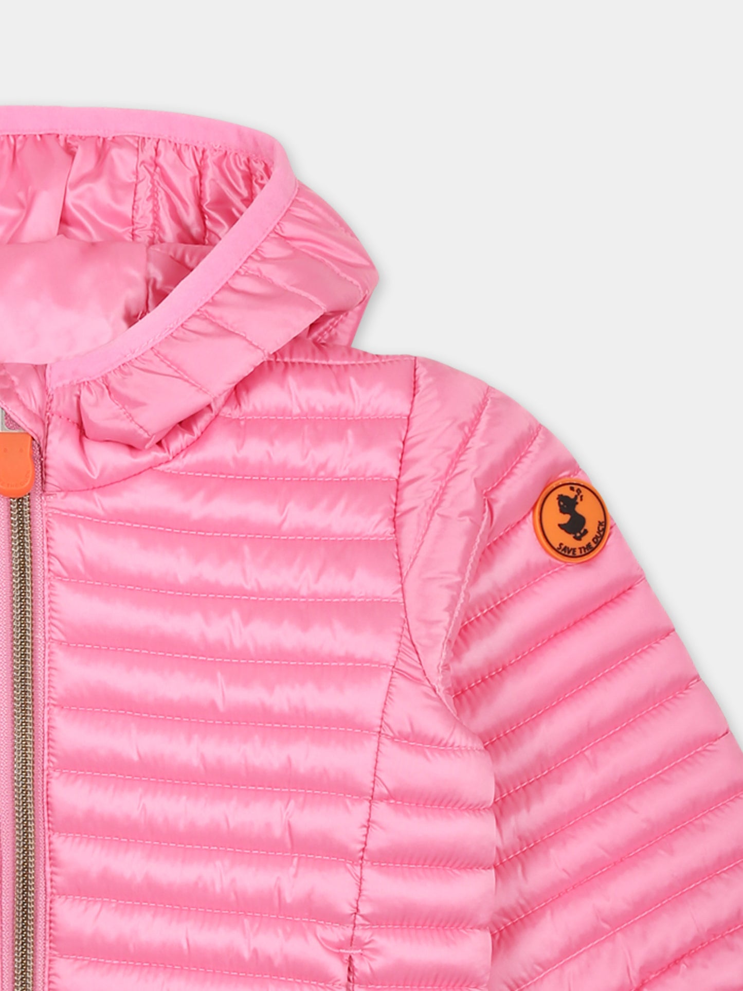 Piumino Lucy rosa per neonata con logo,Save The Duck Kids,I30005G IRIS20 80018