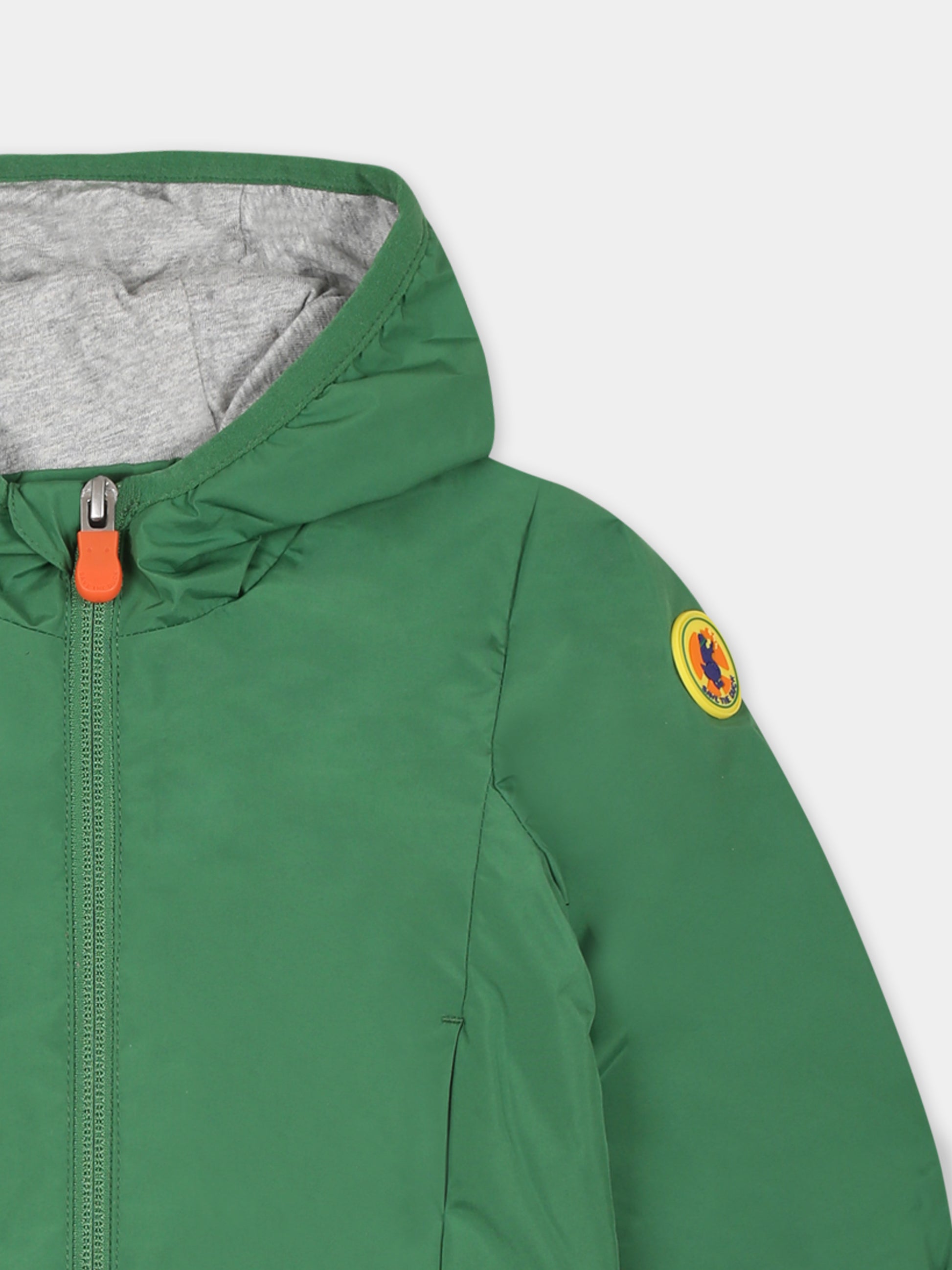 Giacca a vento Coco verde per neonato con logo,Save The Duck Kids,I30006X WIND20 50043