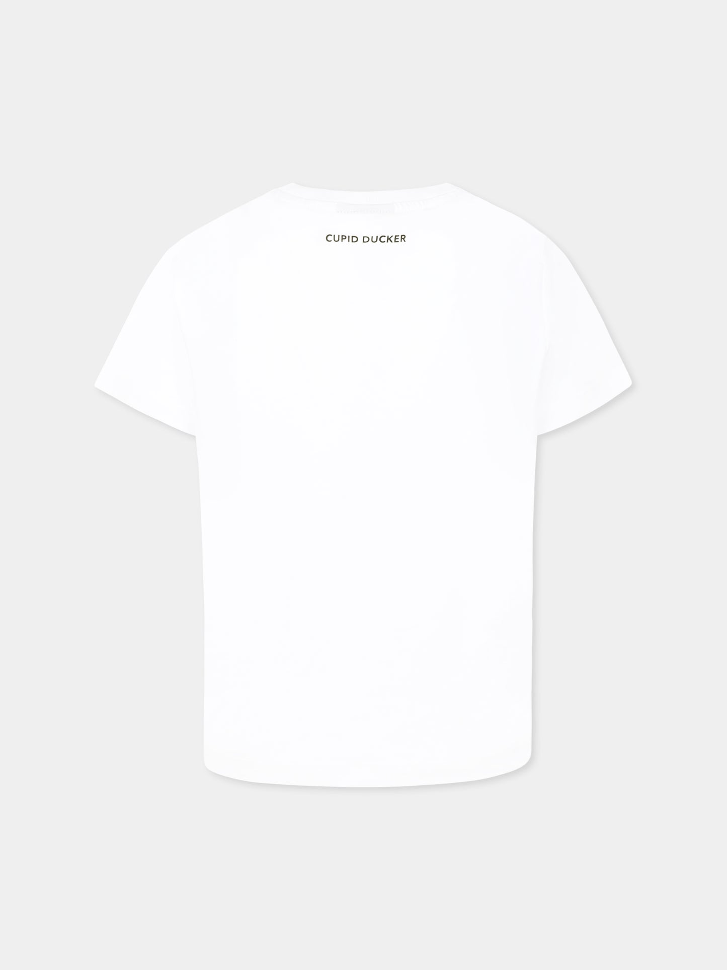 T-shirt bianca per bambino con logo,Save The Duck Kids,JT1732X BESY20 00000