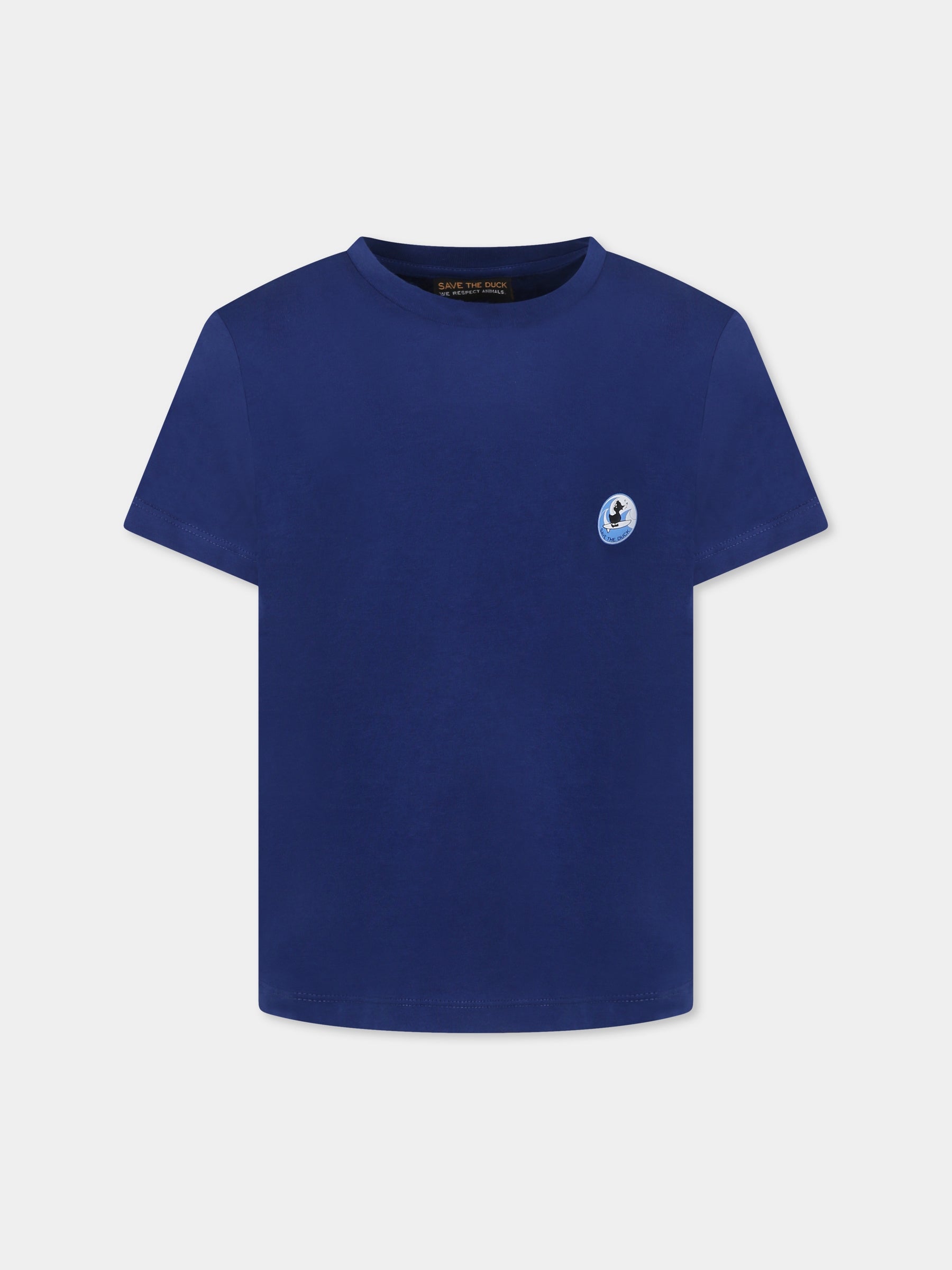 T-Shirt blu Surfer Ducker per bambini,Save The Duck Kids,JT1732X BESY20 90025