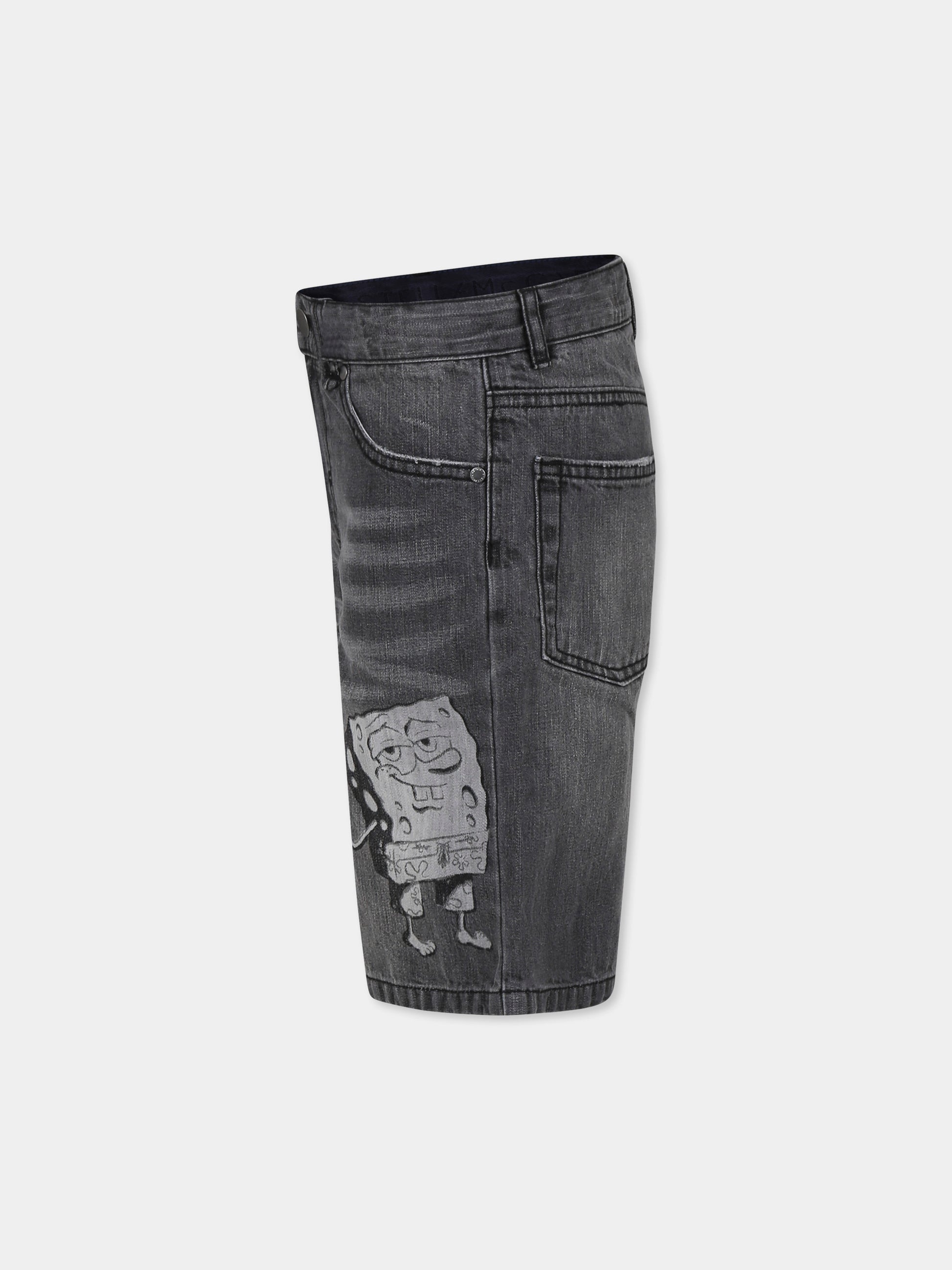 Shorts grigi per bambino con SpongeBob,Stella Mccartney Kids,TW6S49 Z0746 922