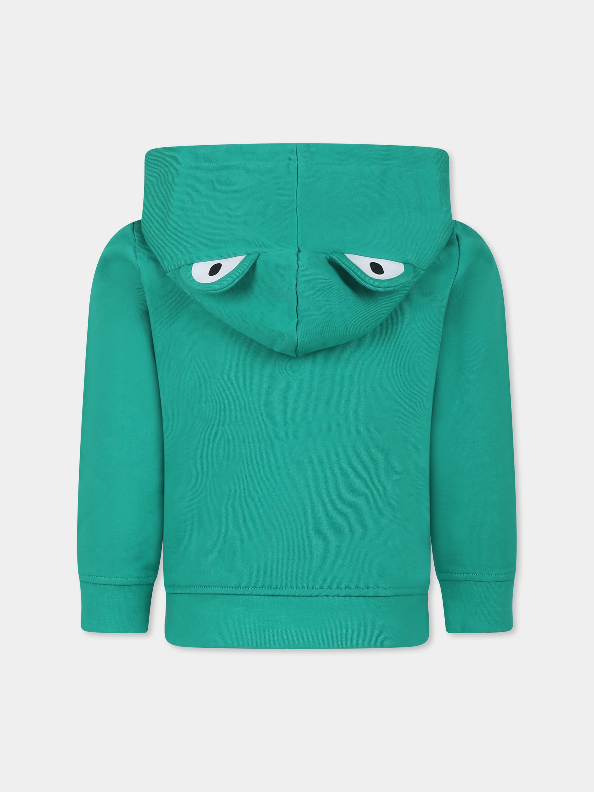 Felpa verde per bambino con rana,Stella Mccartney Kids,TW4P50 Z0499 752