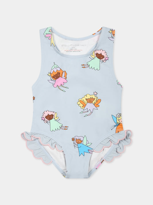 Costume intero per neonata con fate,Stella Mccartney Kids,TWC029 Z2774 652MC