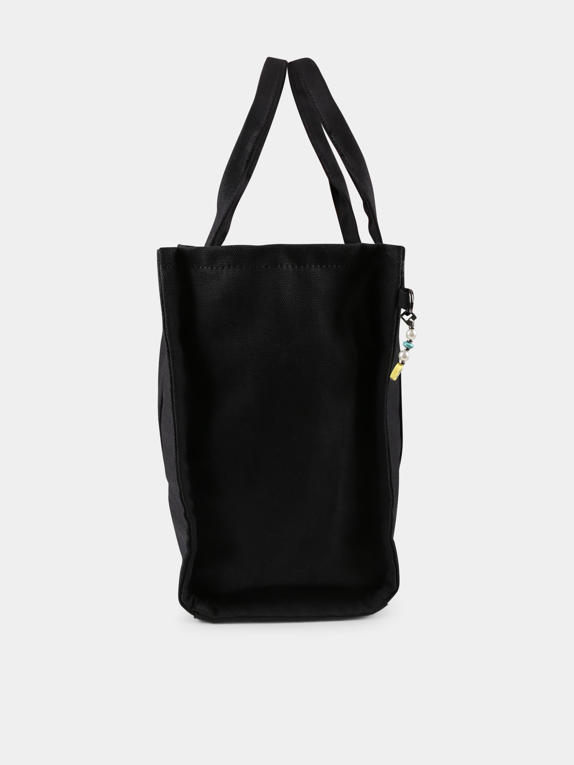 Borsa mare nera per bambina con logo e smile,Barrow,S5BKJGBA171 110